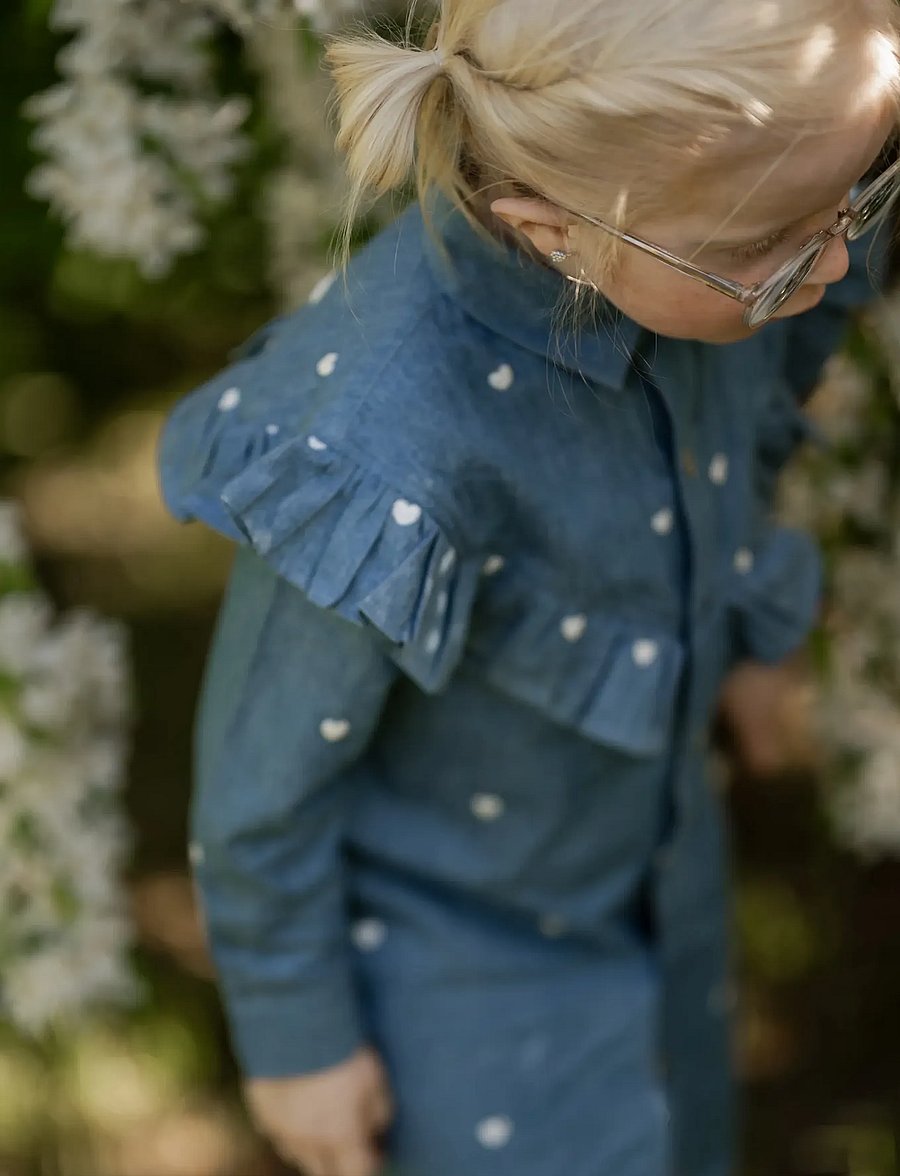 Hanevild - Denim dress - (girl) Mother, daugther, son outfit - langærmede babykjoler - denim - 4
