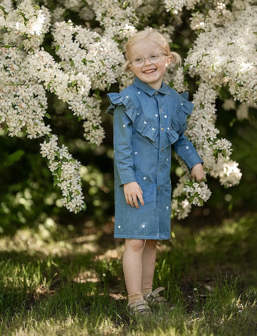 Hanevild - Denim dress - (girl) Mother, daugther, son outfit - langærmede babykjoler - denim - 5