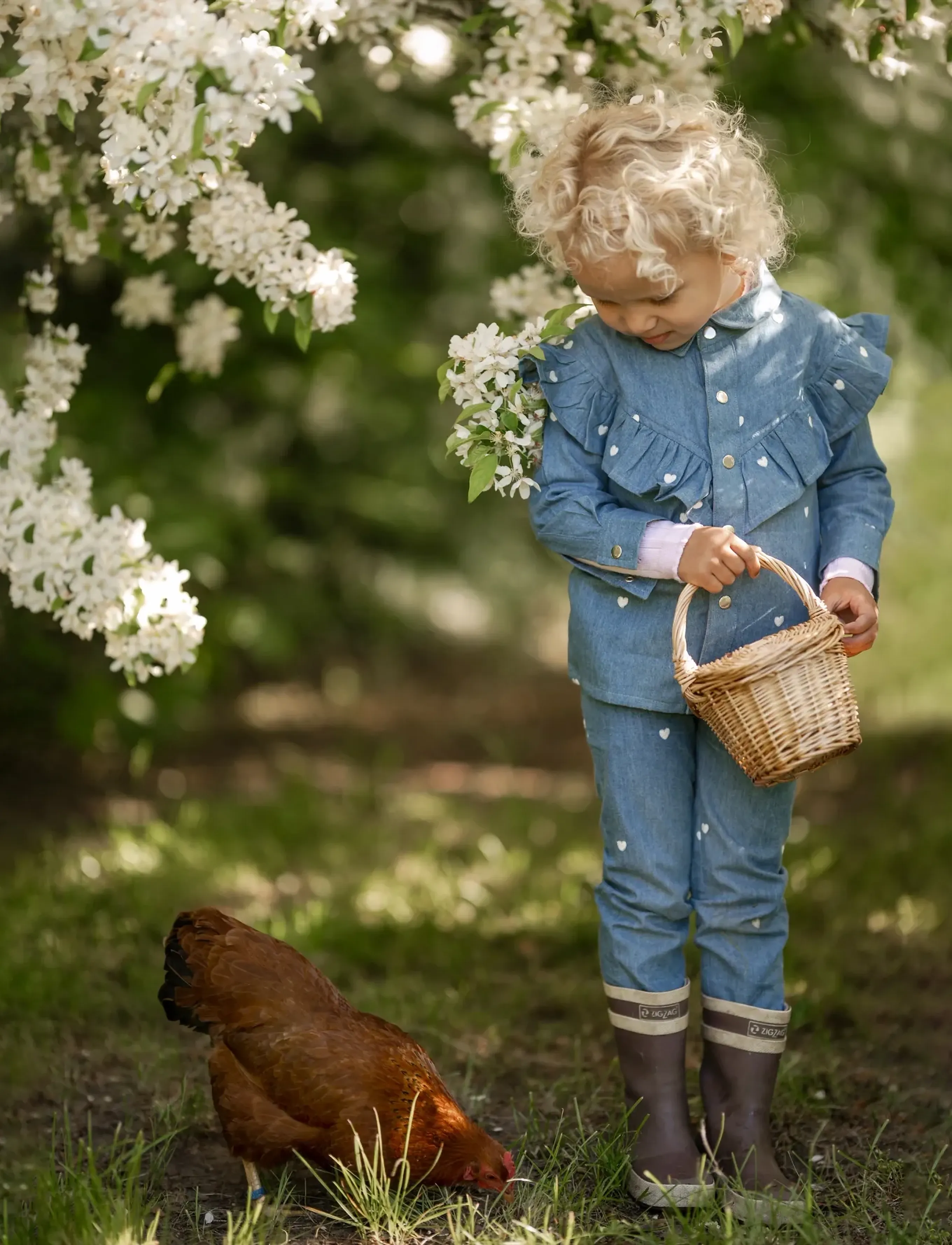 Hanevild - Heart denim shirt - langärmelige babykleider - denim - 3