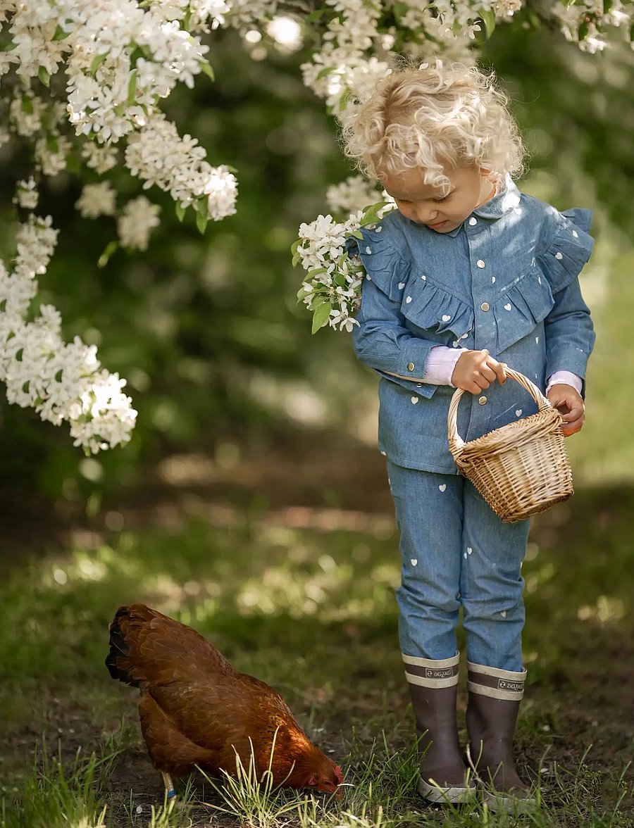 Hanevild - Heart denim shirt - langärmelige babykleider - denim - 3