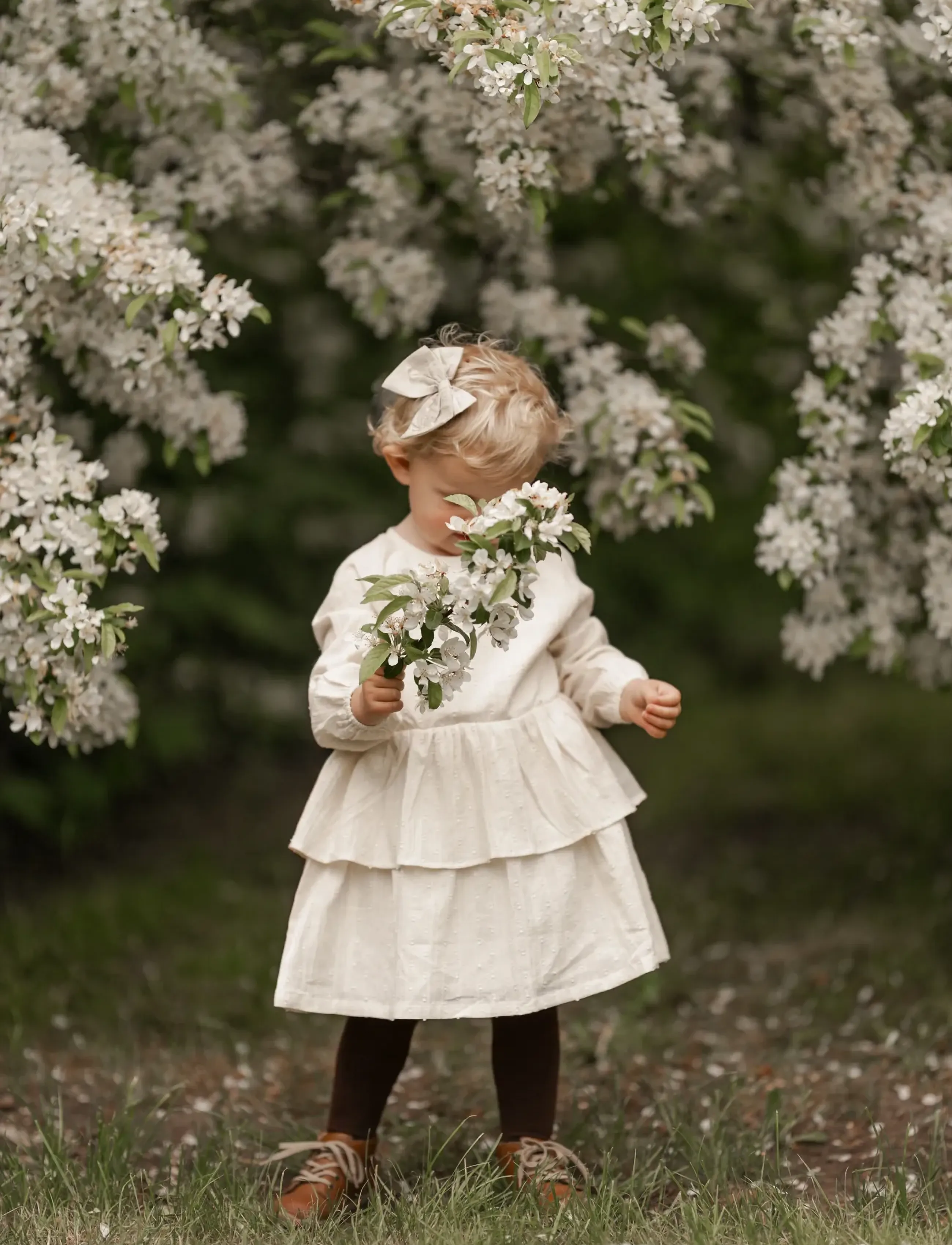 Hanevild Else Dress, Børn, Lagdelt Kjole, Cream, Str: 110/116