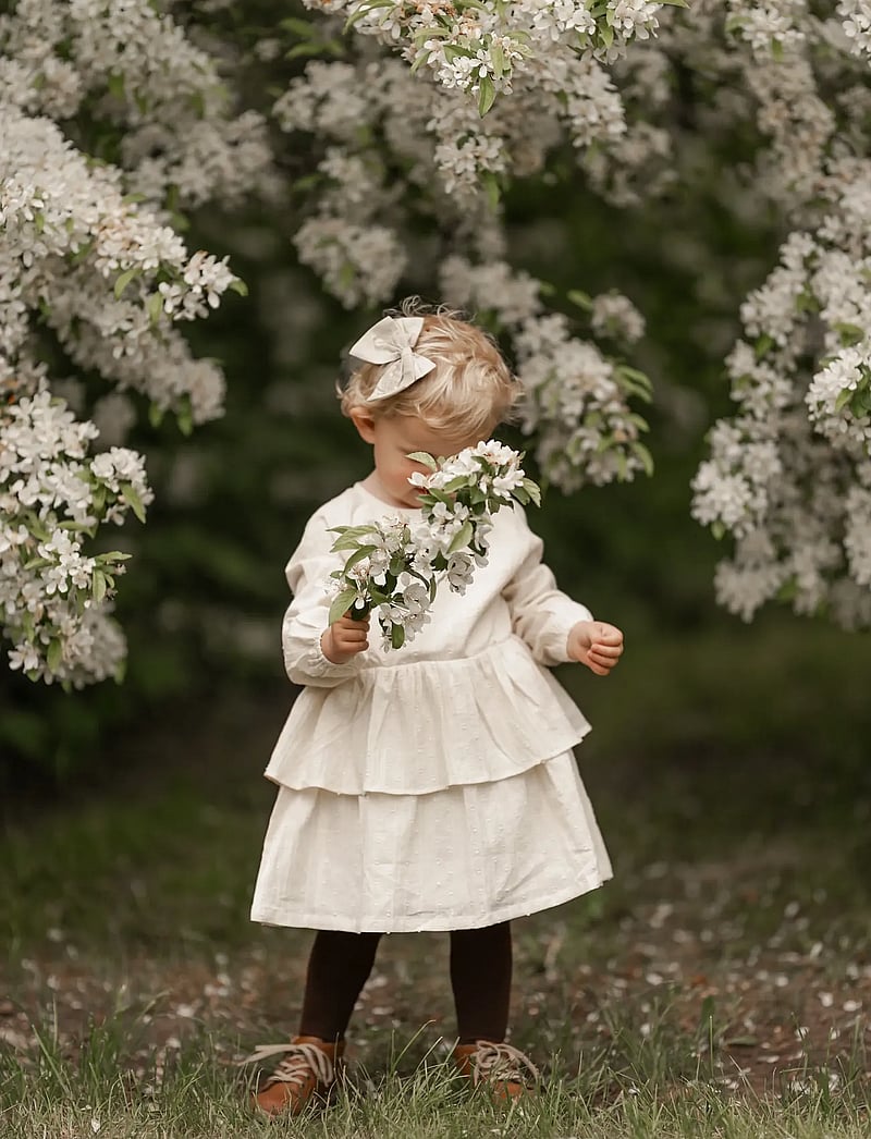 Hanevild - Else dress - pikkade varrukatega beebi kleidid - cream - 0