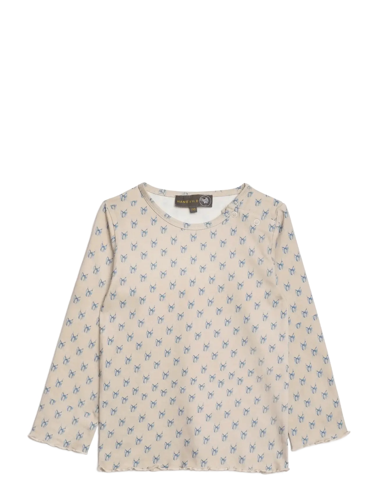 HANEVILD Bow Bluse Cream - 122/128 - Kinder