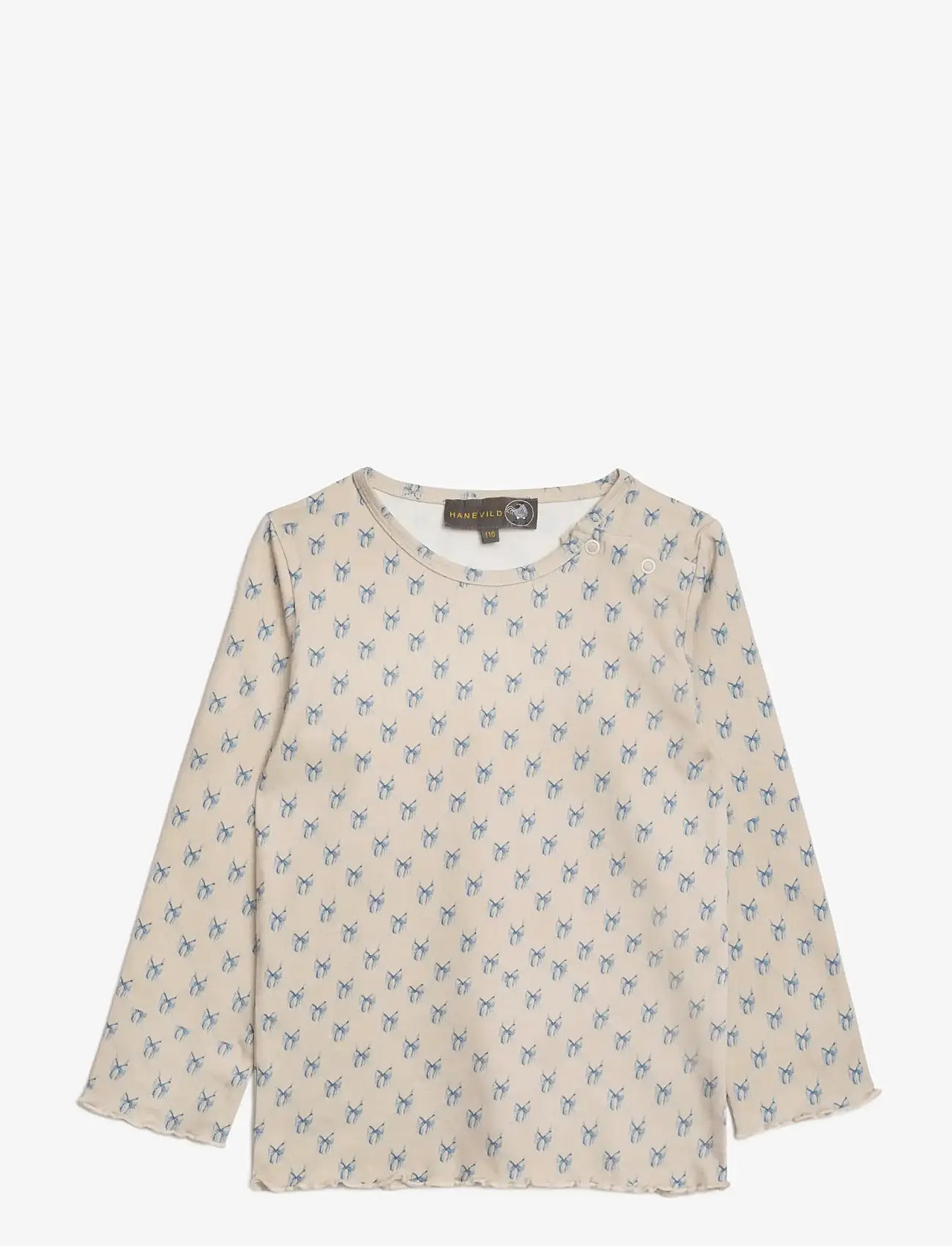 Hanevild - Bow blouse - langærmede t-shirts - cream - 1