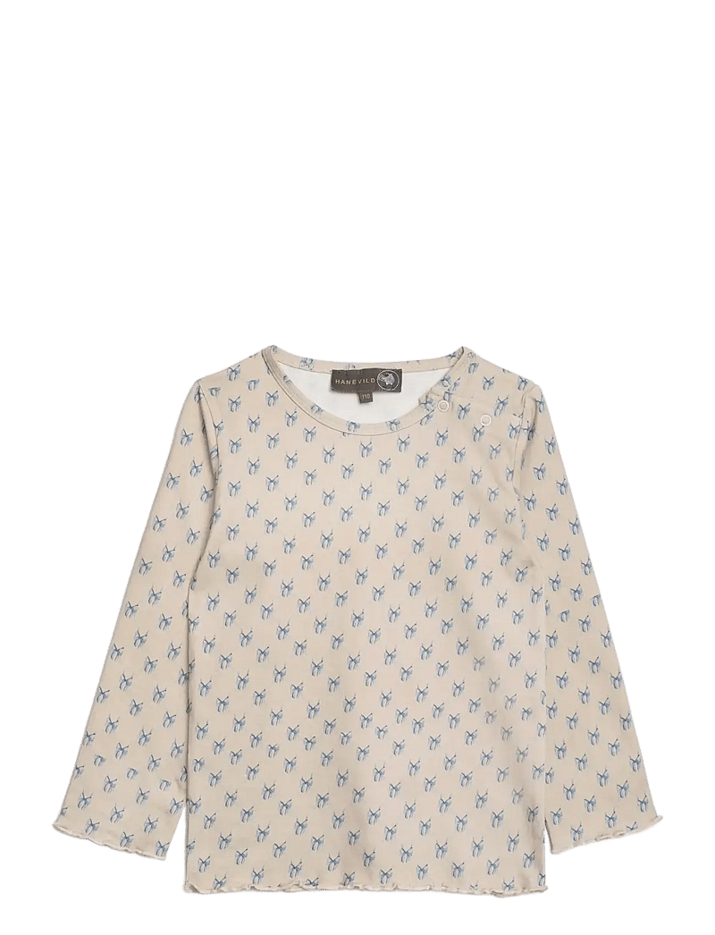 Hanevild - Bow blouse - langærmede t-shirts - cream - 1