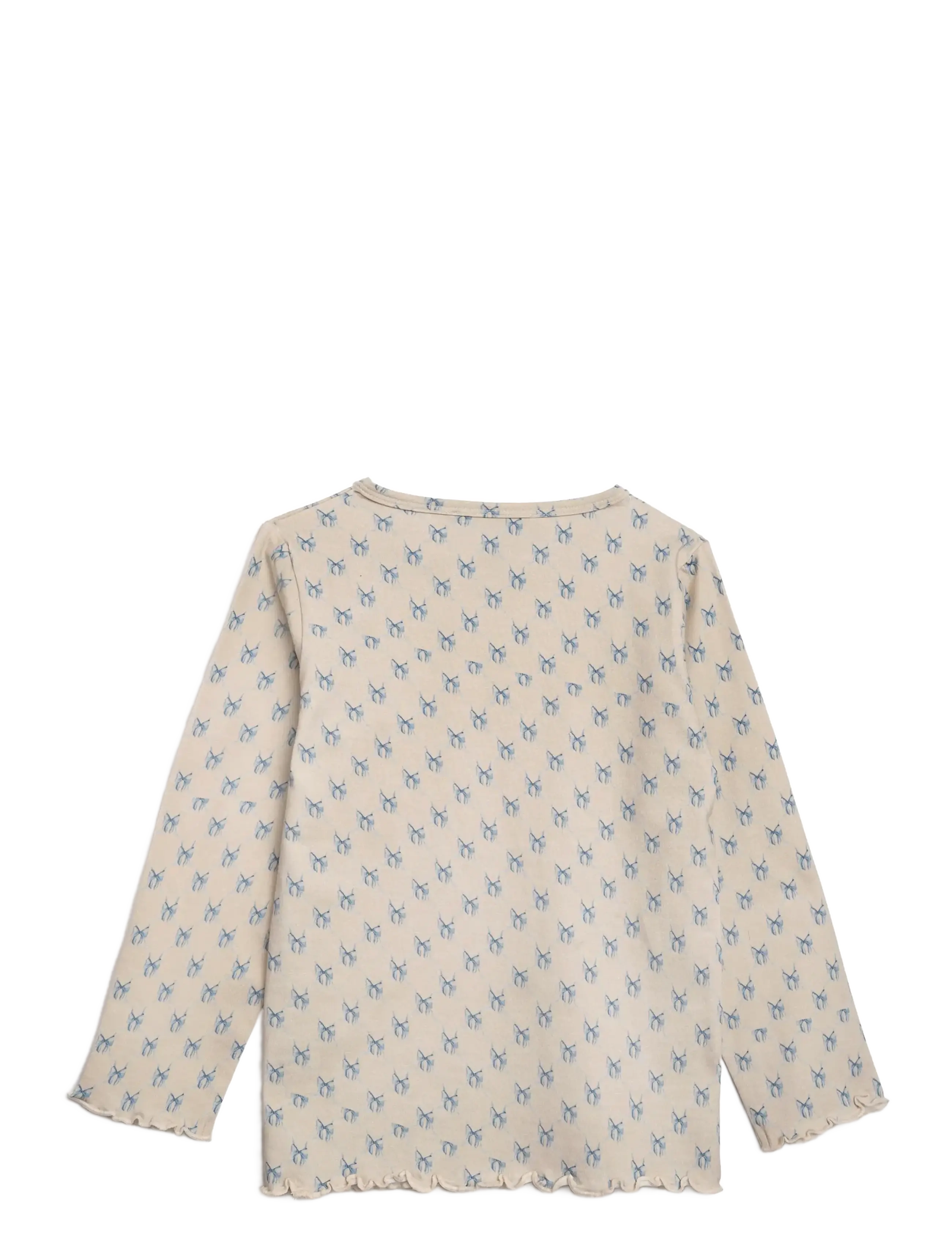 Hanevild - Bow blouse - long-sleeved t-shirts - cream - 2