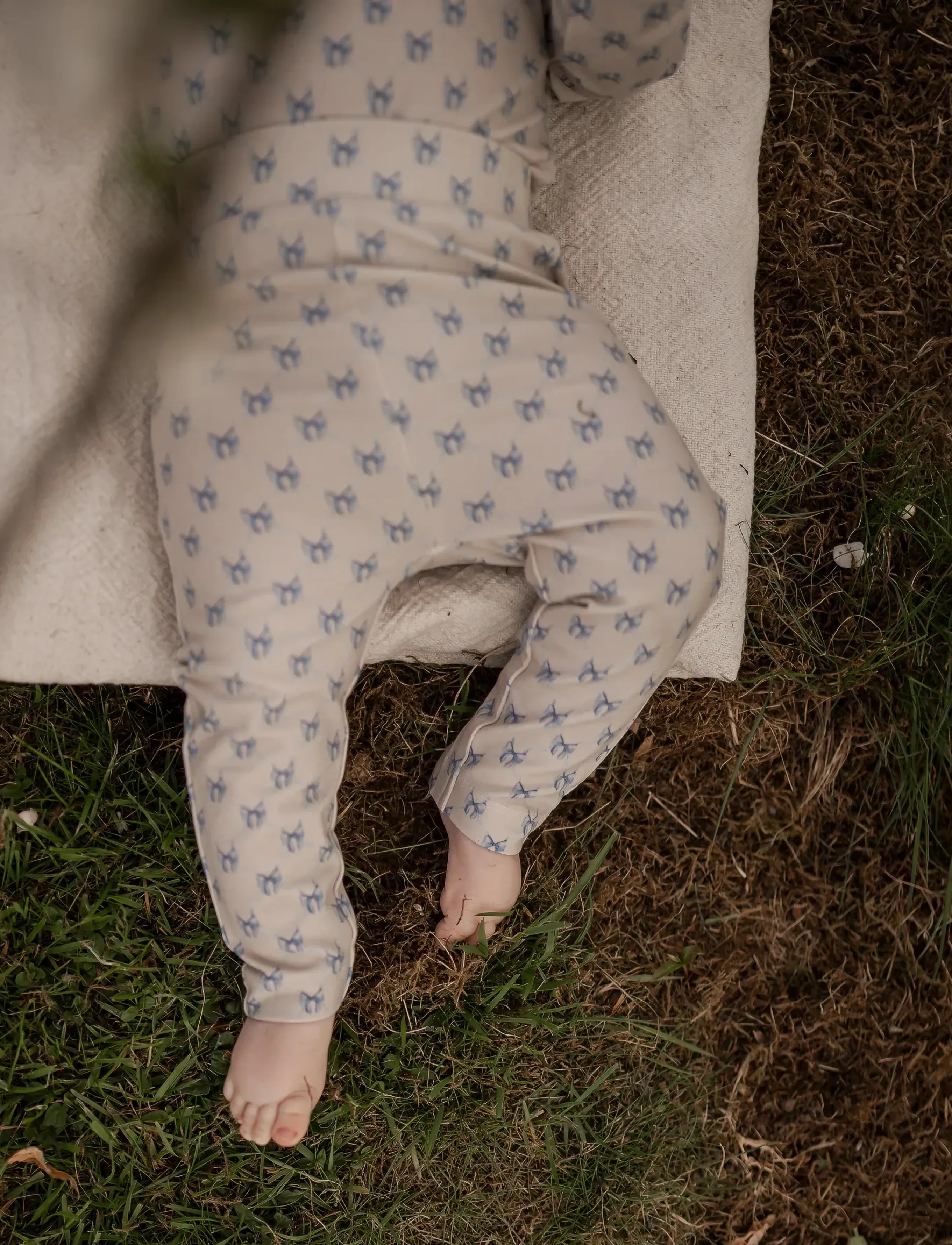 Hanevild bow leggings - baby - Retuusid - SUMMERSAND / blue