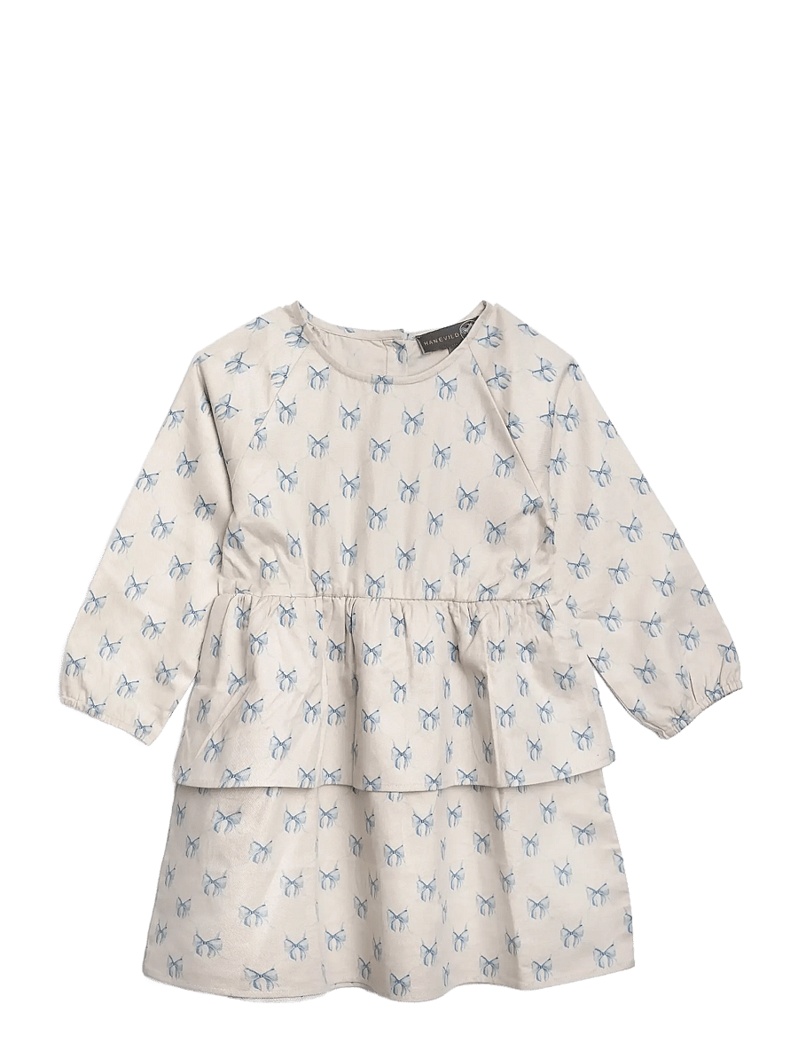 Hanevild - bow dress - langærmede babykjoler - cream - 1