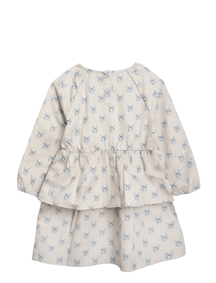 Hanevild - bow dress - langærmede babykjoler - cream - 2