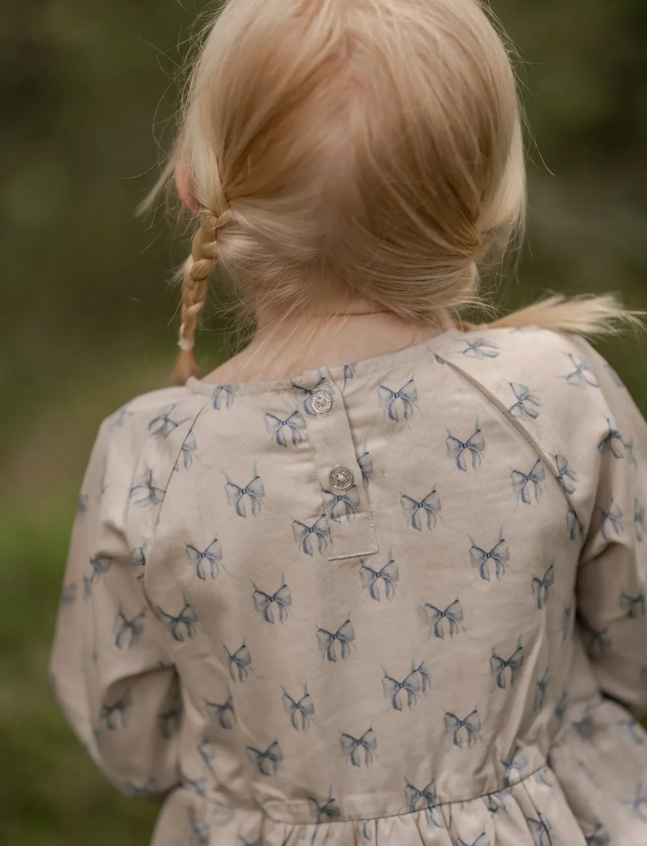 Hanevild - bow dress - langærmede babykjoler - cream - 4