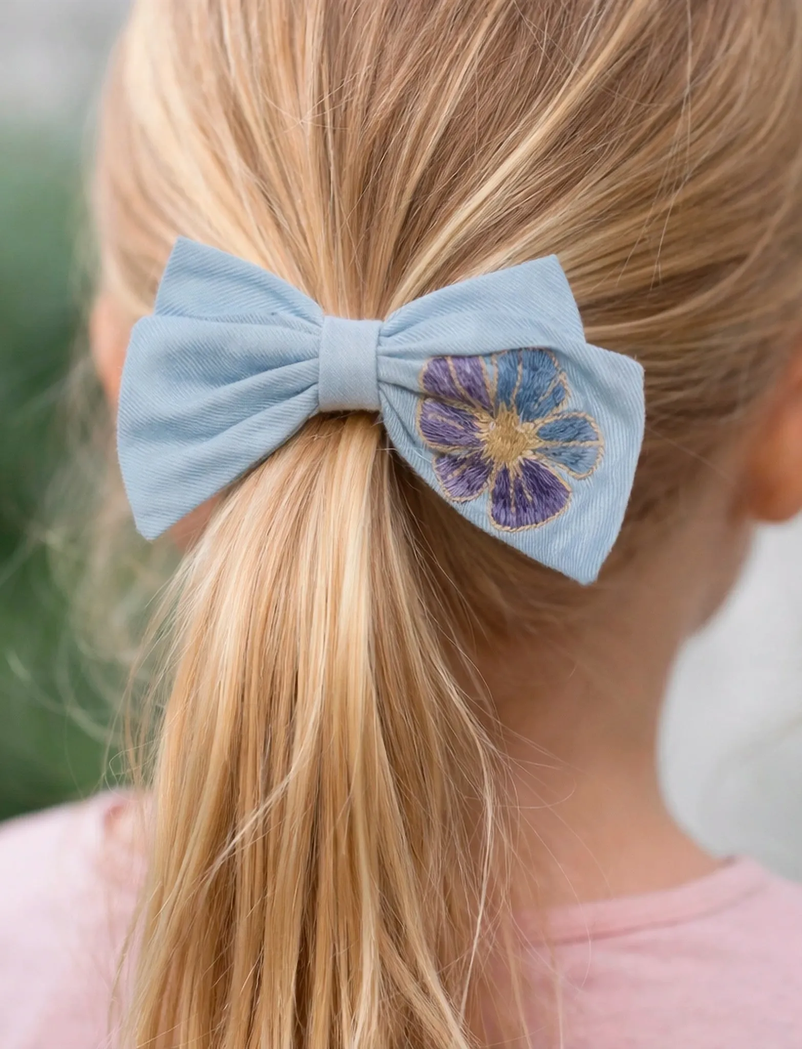 Hanevild - vibe bow - hair pins - kentecky blue - 2