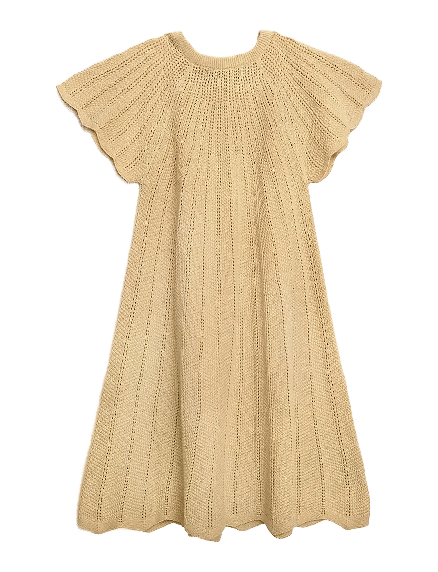Hanevild - Vibe dress - kurzärmelige babykleider - italien straw - 2