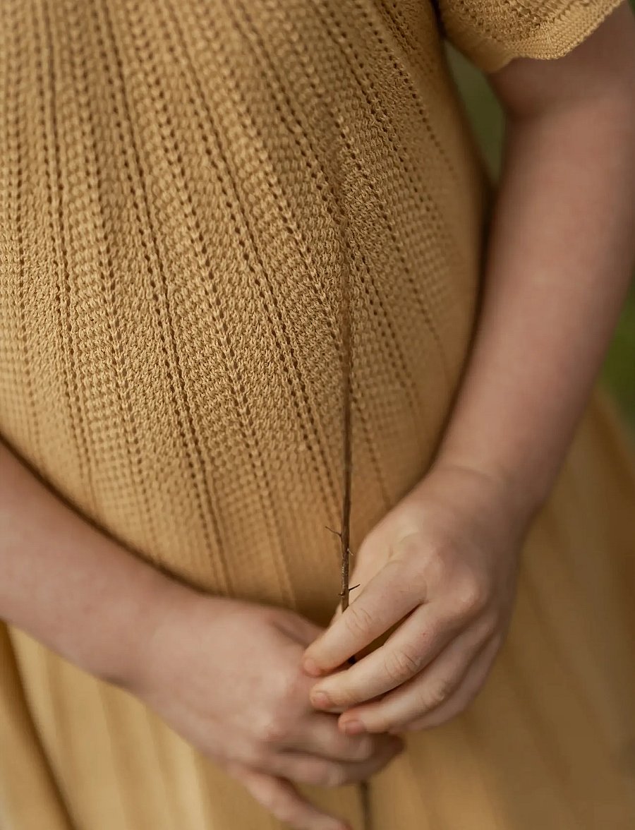 Hanevild - Vibe dress - kurzärmelige babykleider - italien straw - 5