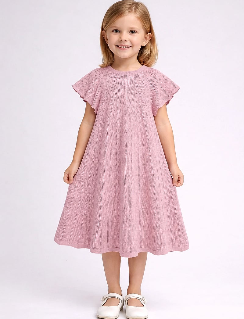 Hanevild - Vibe dress - kortärmade babyklänningar - pink - 0