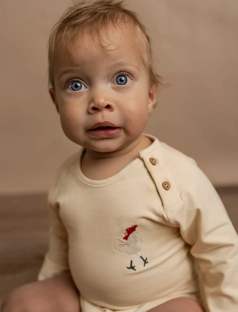 Hanevild - summer romper - långärmade bodysuits - italien straw - 0