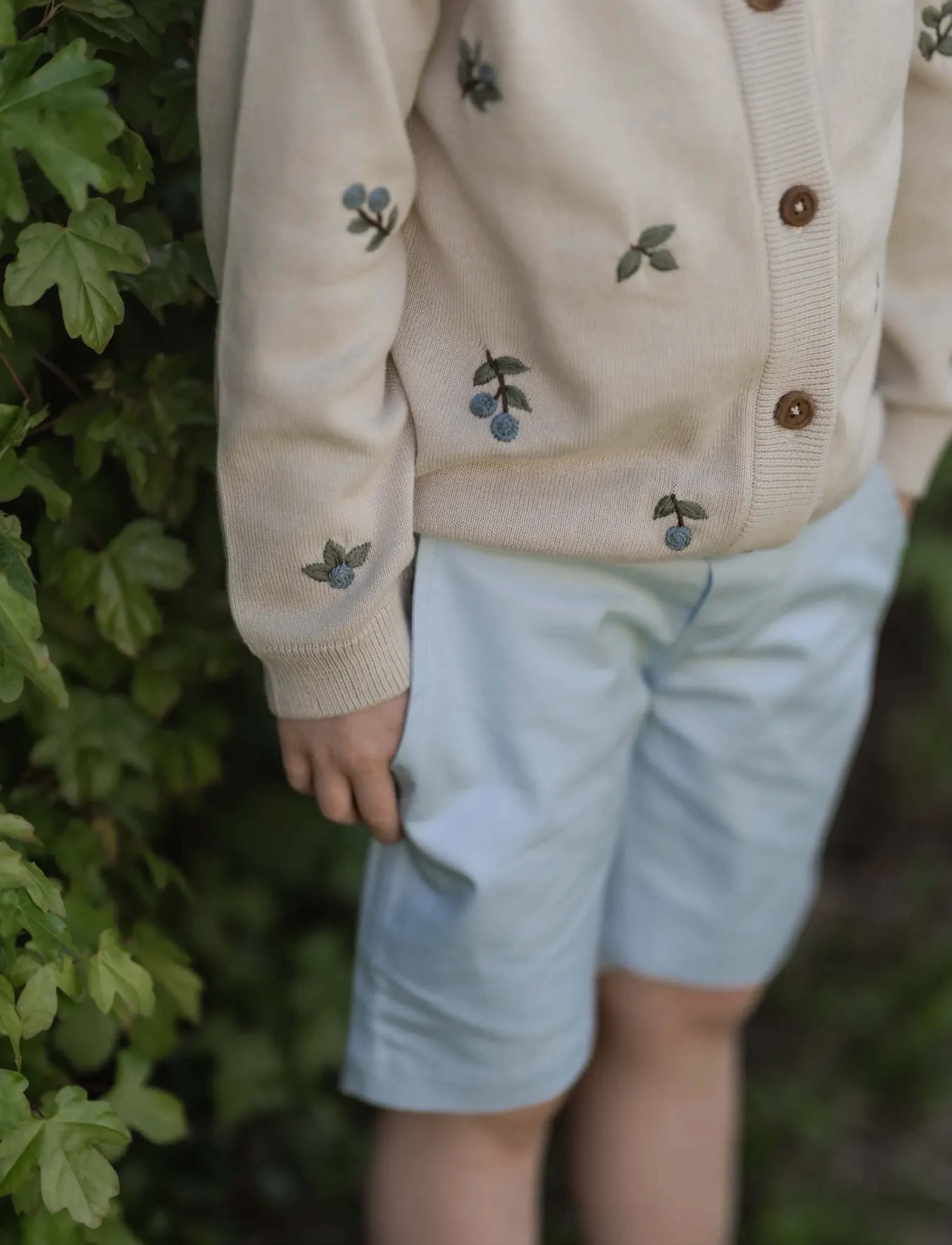 Hanevild Blueberry cardigan - Neuleet - SUMMER SAND / beige