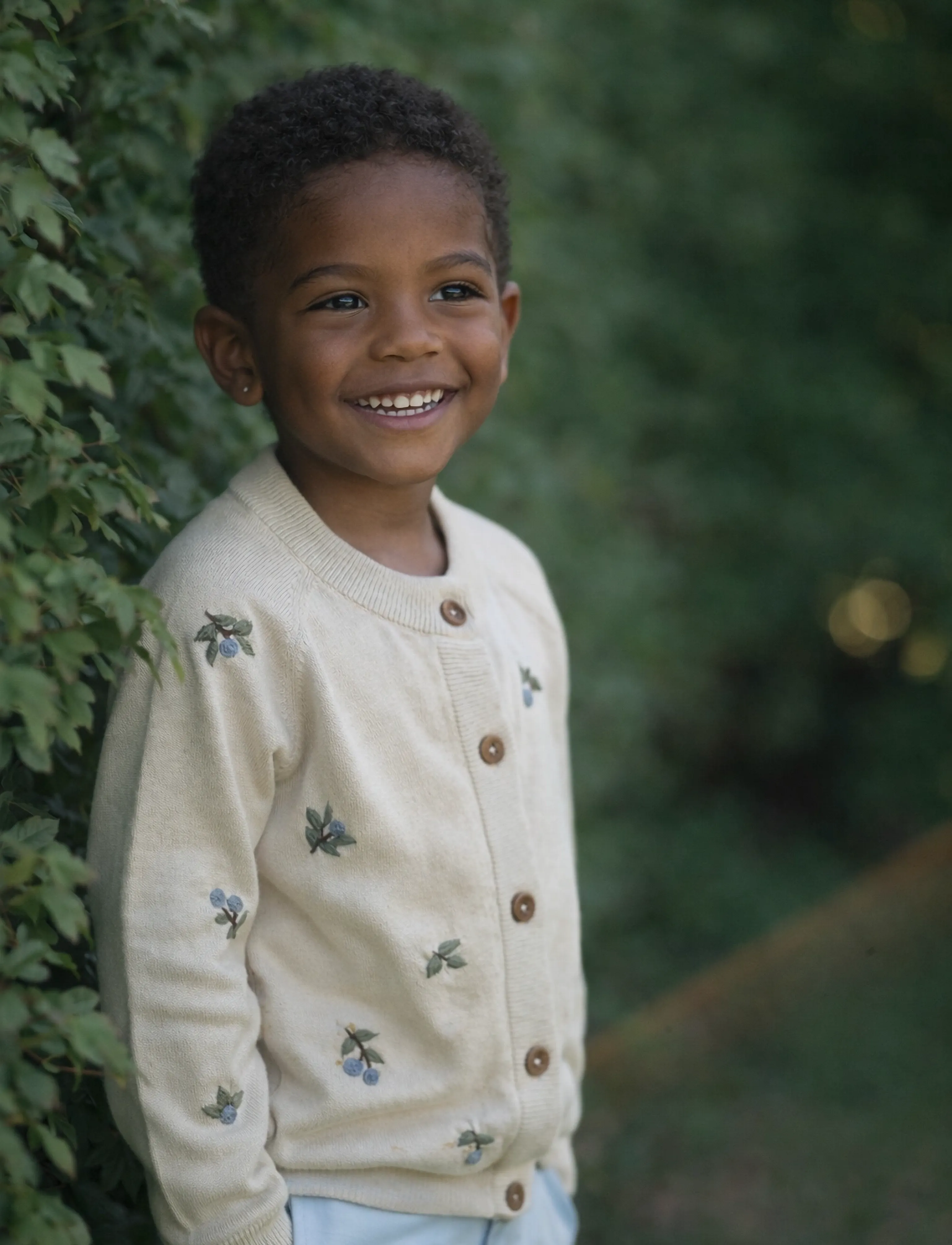 Hanevild - Blueberry cardigan - cardigans - summer sand - 3
