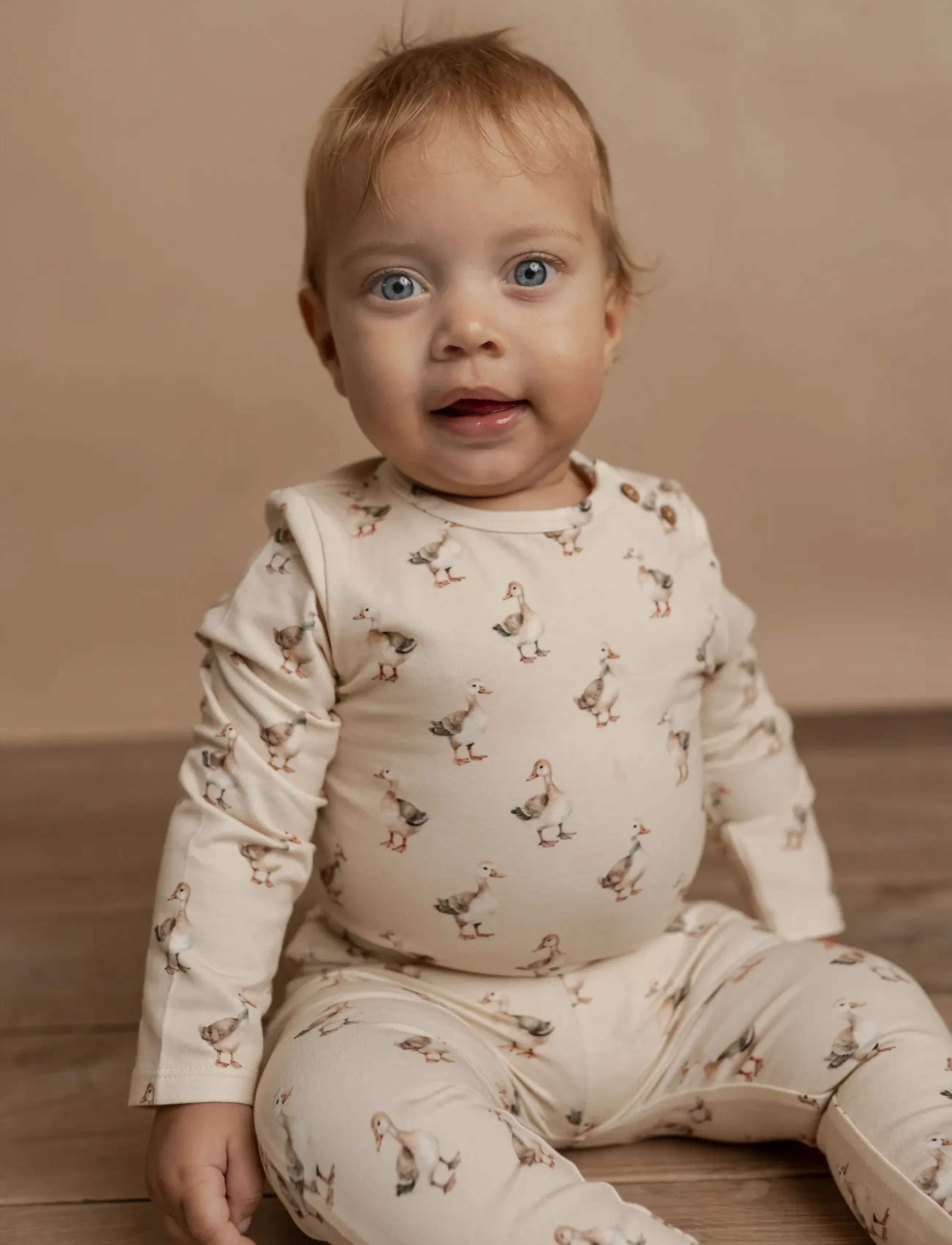 Hanevild Goose Romper Baby, Børn, Langærmet Baby Romper, Cream, Str: 62