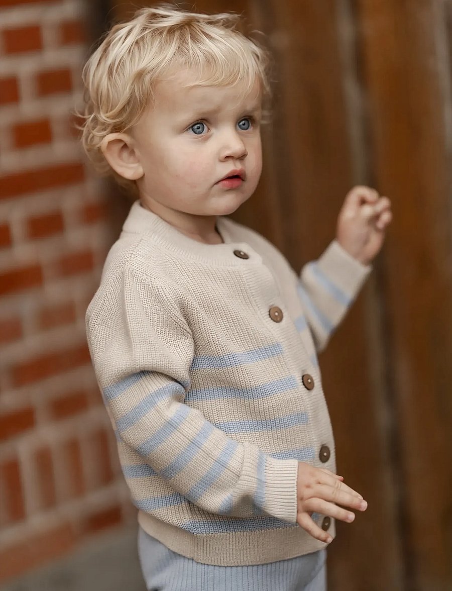 Hanevild - Sune cardigan - cardigans - kentuckey blue - 0
