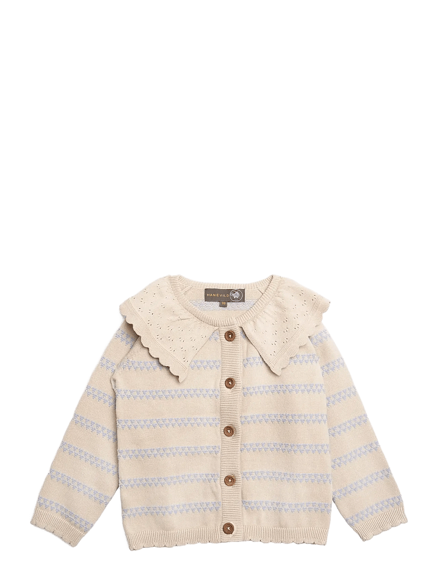 Hanevild - heart cardigan - koftor - summer sand - 1