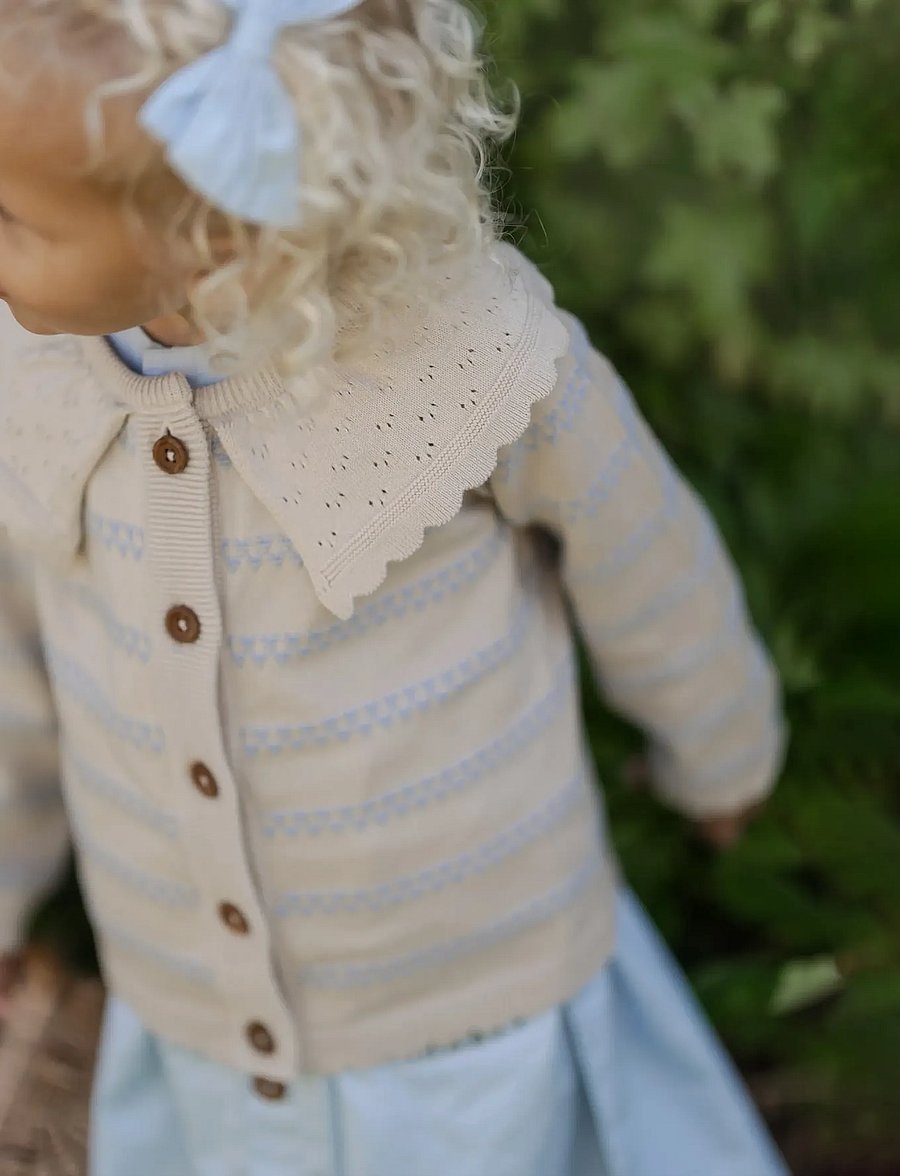 Hanevild - heart cardigan - koftor - summer sand - 5