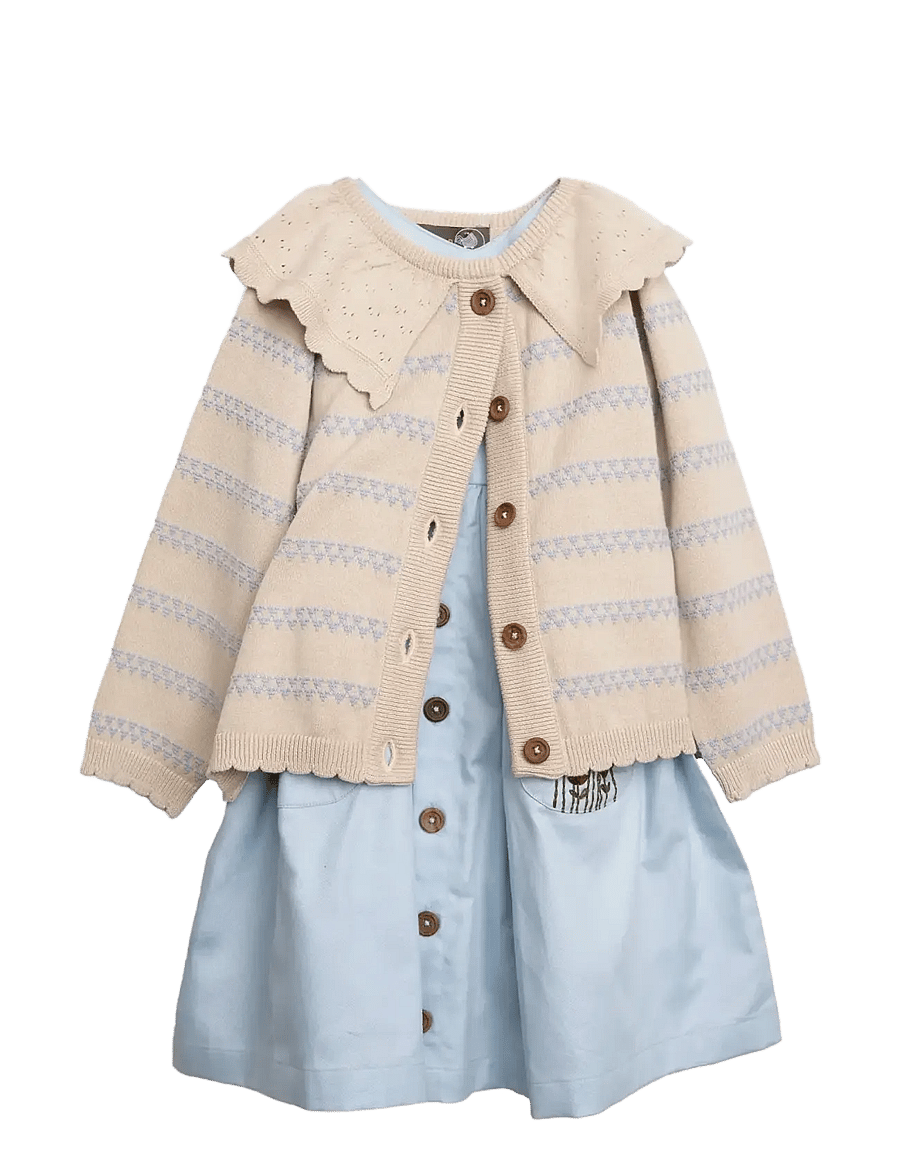 Hanevild - heart cardigan - koftor - summer sand - 3