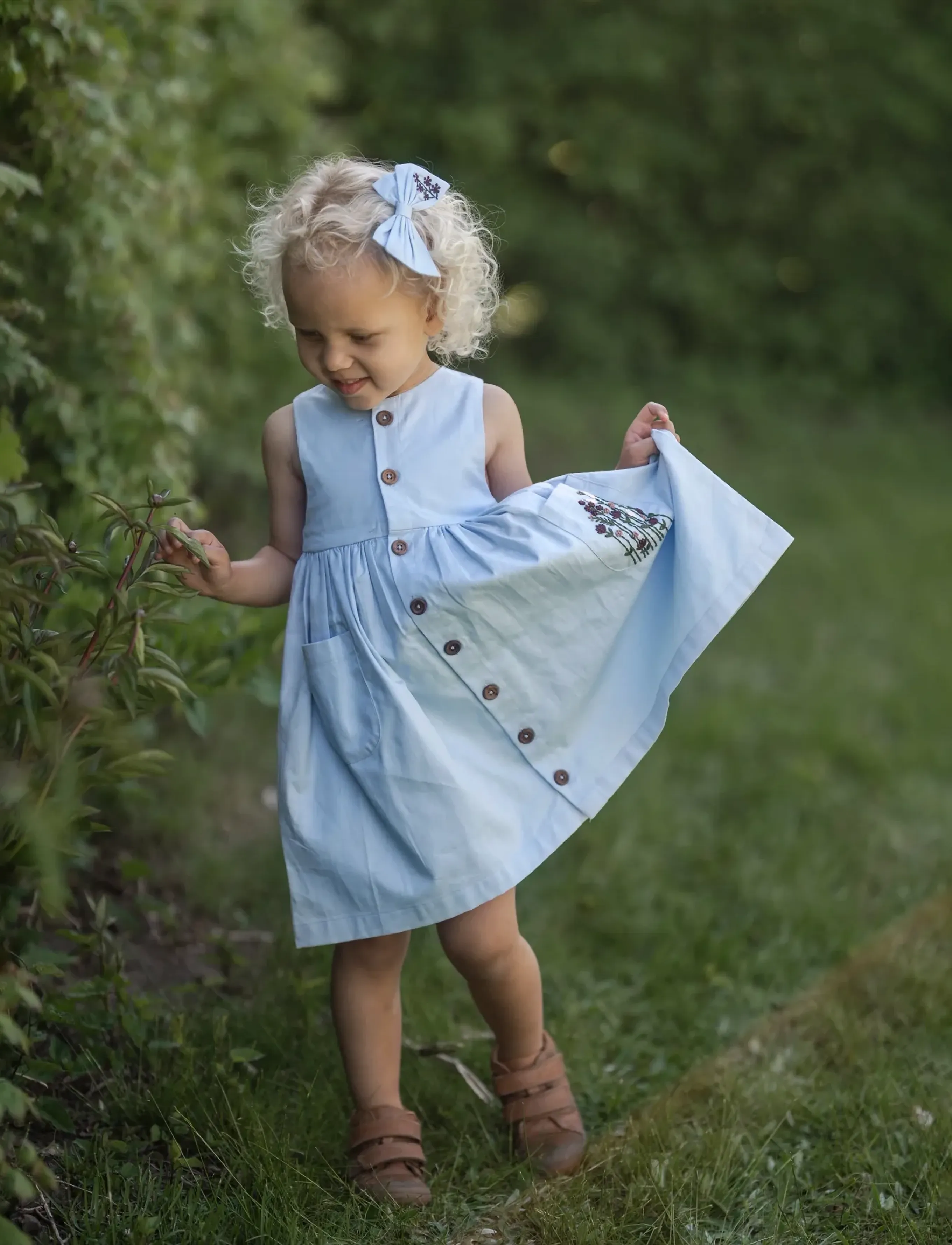 Hanevild Sine Dress, 86/92, Casual Dresses, Blau - Sleeveless Kinder