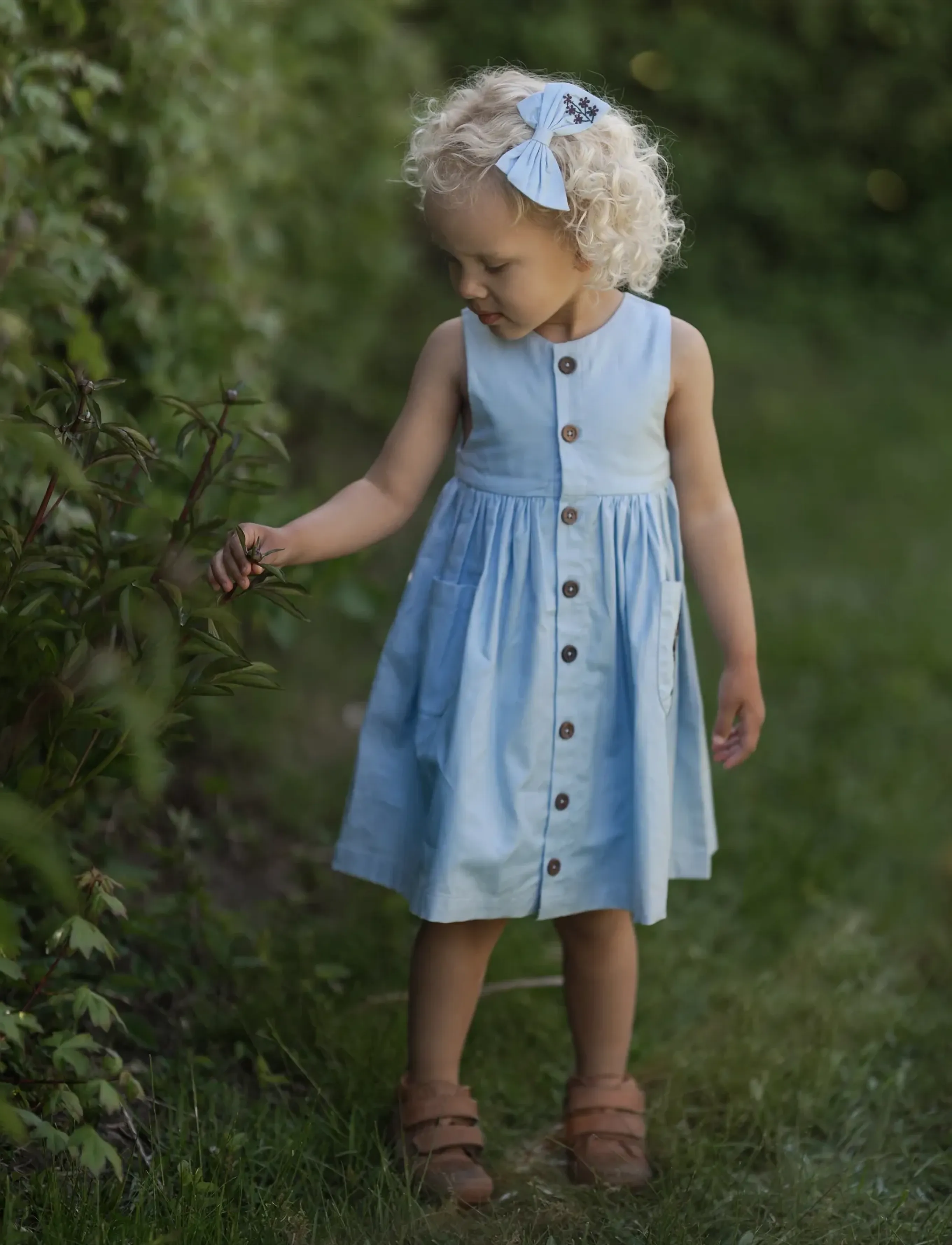Hanevild - Sine dress - Ärmellose babykleider - kentucky blue - 3