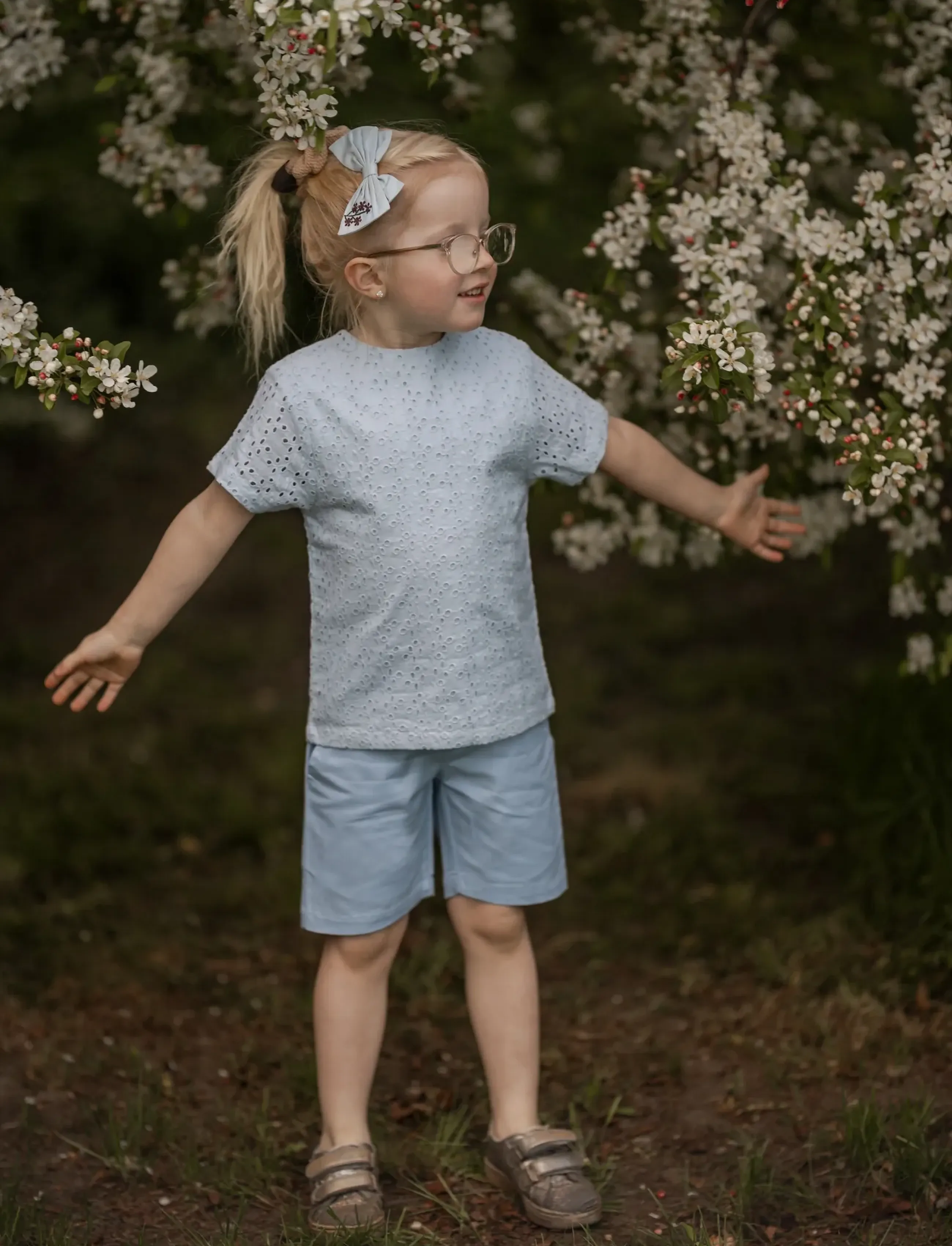 Hanevild - Lace t-shirt - palaidinės ir tunikos - kentucky blue - 4