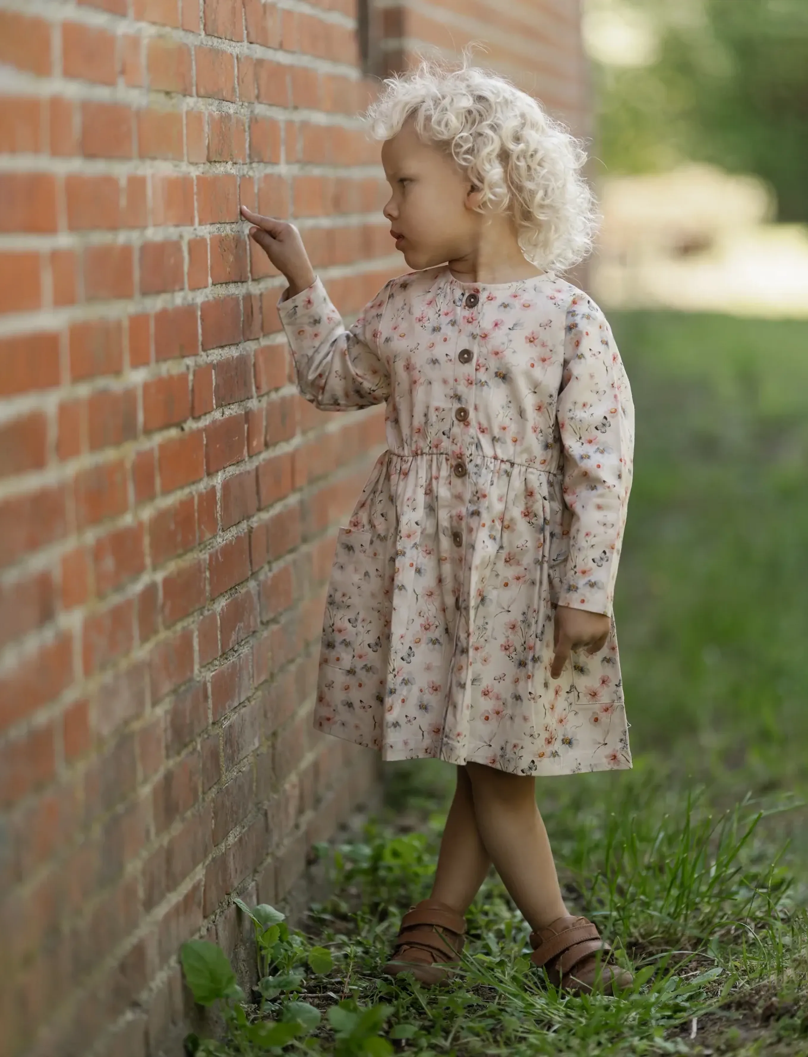 Hanevild Summer Dress, 98, Baby Dresses, Weiß - Long-sleeved Kinder