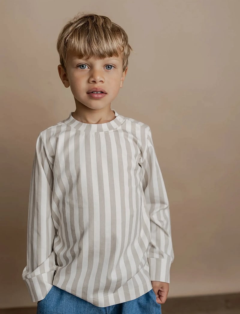 Hanevild - Striped blouse - boy - blusar & tunikor - beige - 0