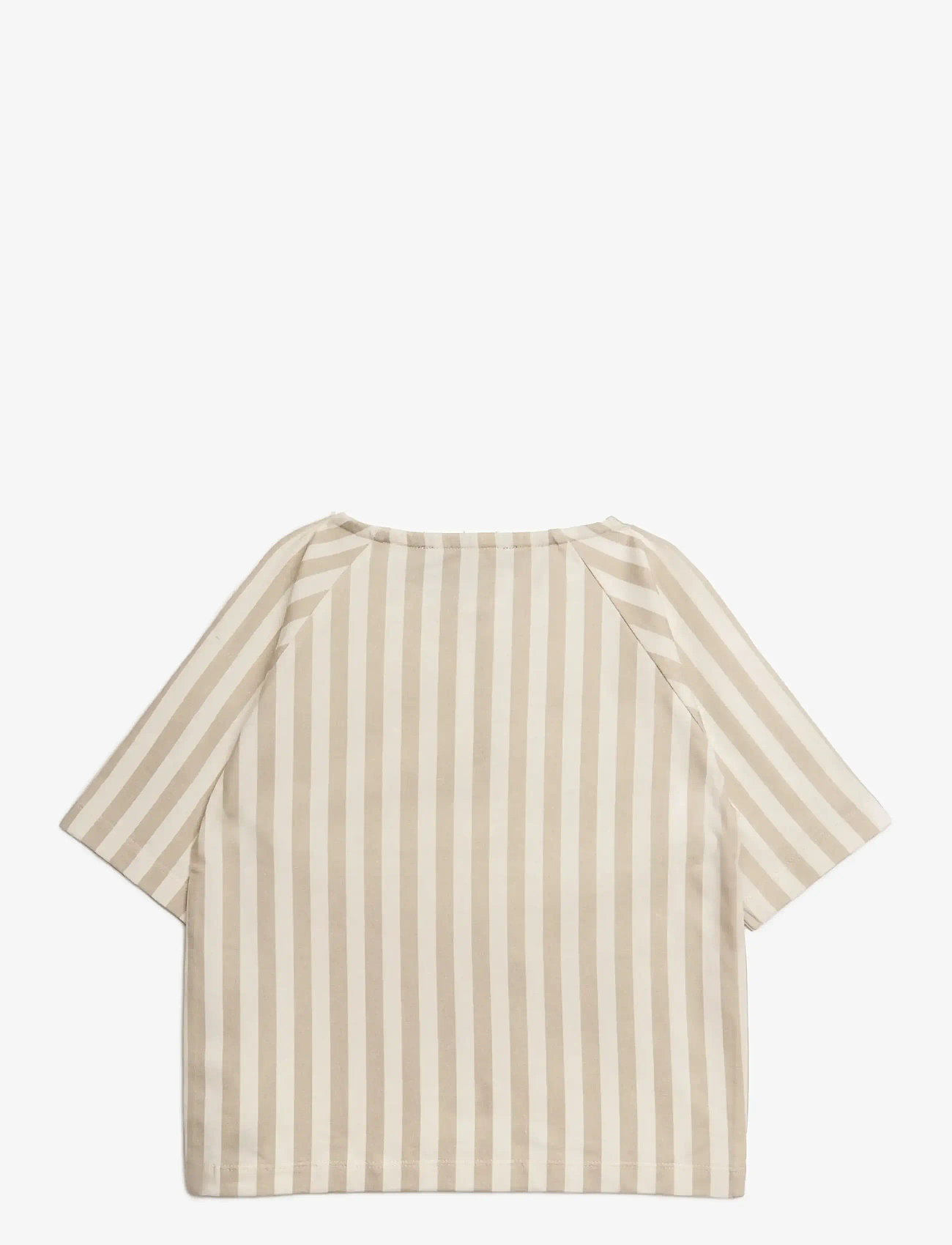 Hanevild - Striped t-shirt - short-sleeved t-shirts - beige - 2