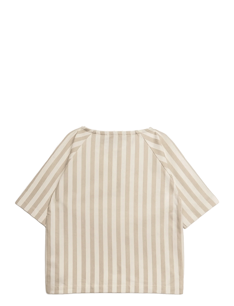 Hanevild - Striped t-shirt - short-sleeved t-shirts - beige - 2