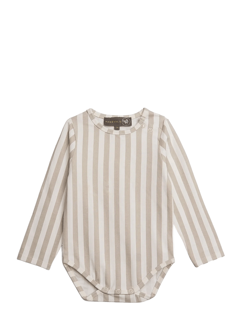 Hanevild - Striped romper - langærmede bodyer - summersand - 1