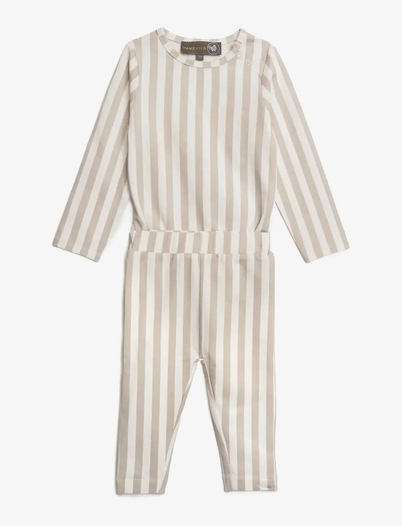 Hanevild - Striped romper - langærmede bodyer - summersand - 3