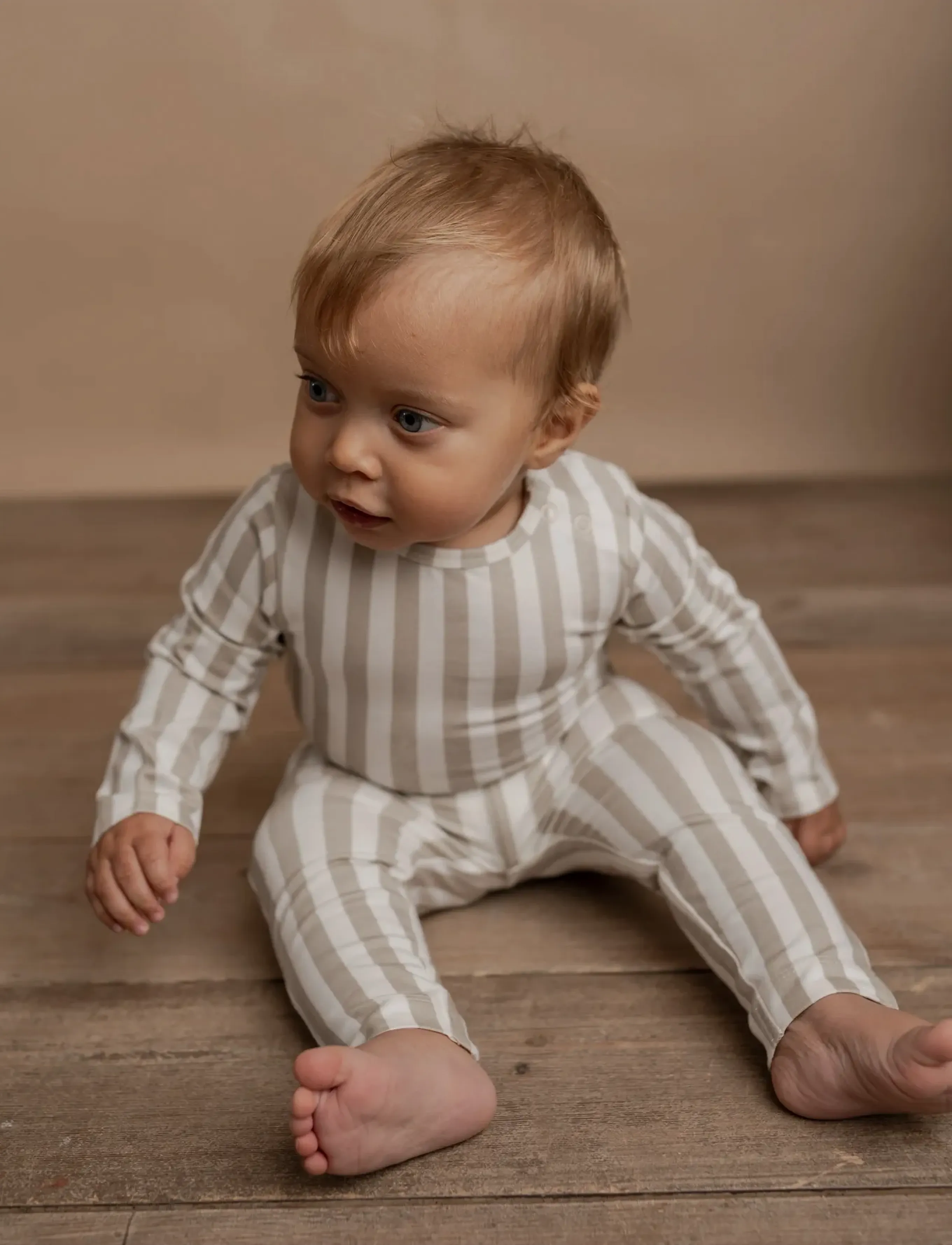 Hanevild Striped leggings, baby - Leggings - SUMMERSAND / cream