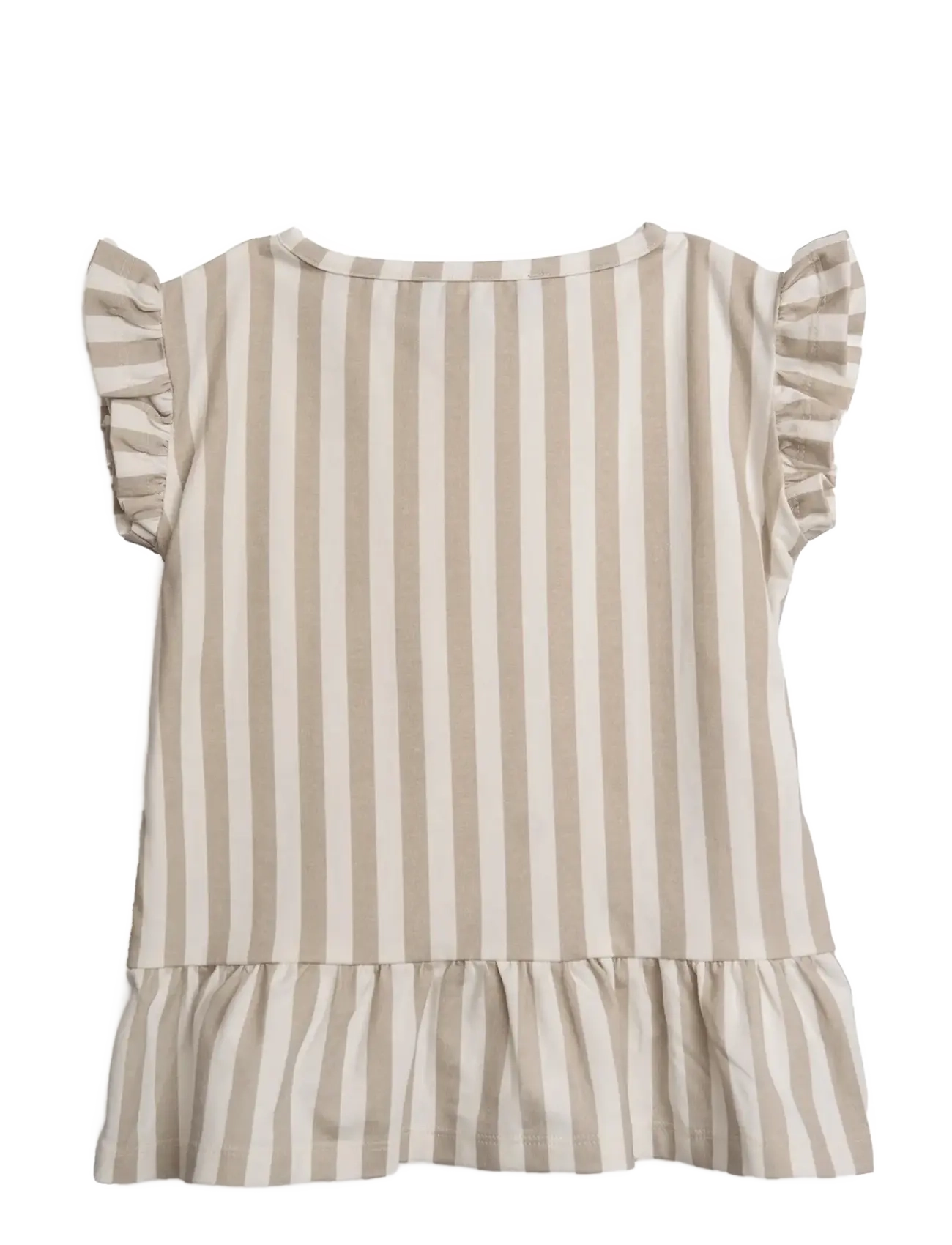 Hanevild - Striped frilled top - blusen & tuniken - beige - 2