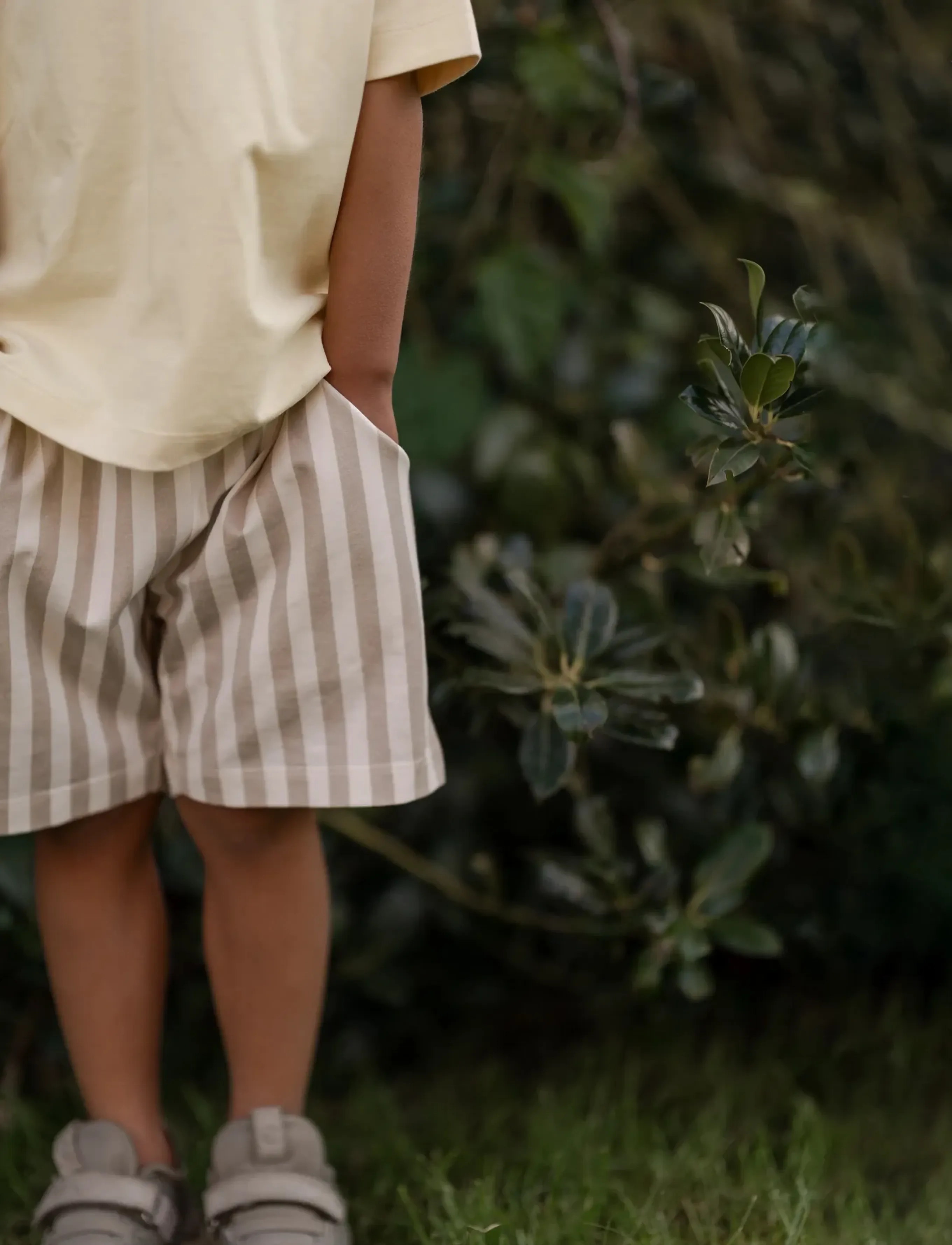 Hanevild - Striped shorts - casual shorts - beige - 3