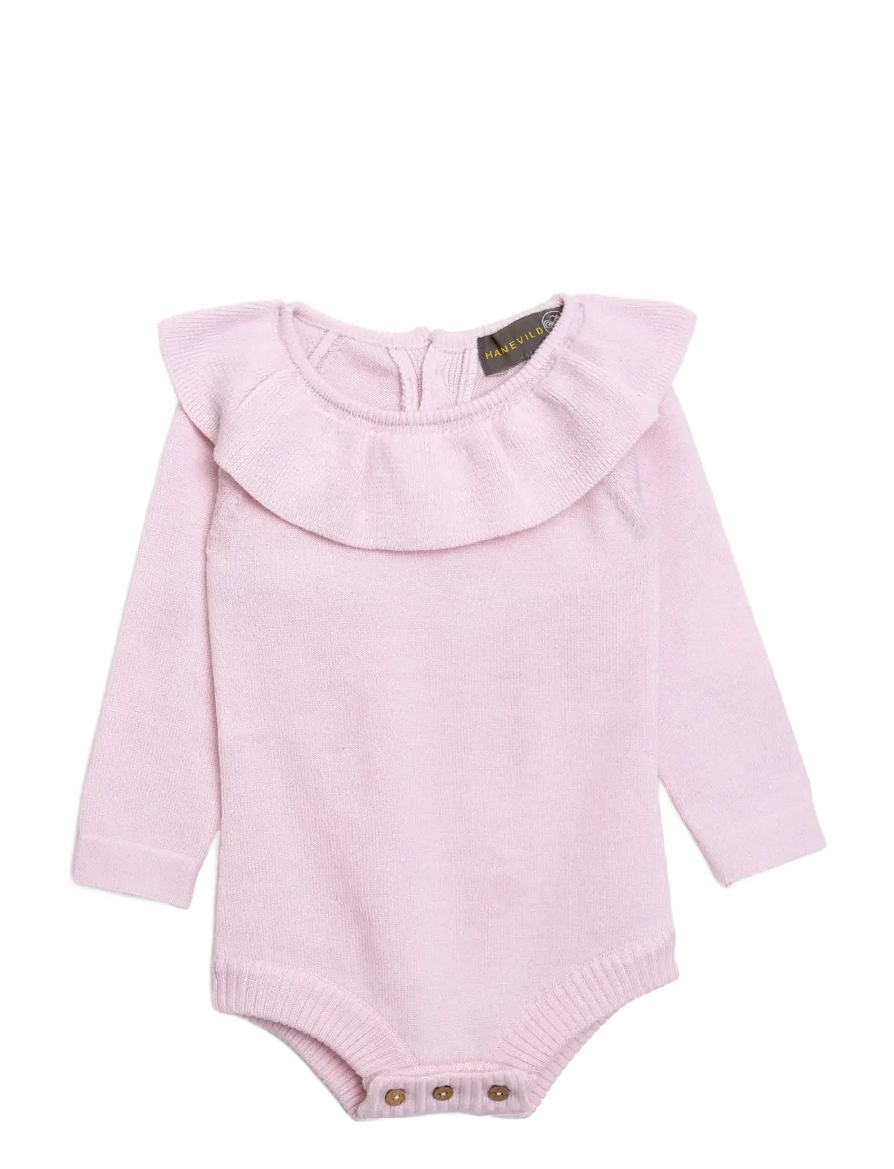 Hanevild Laura romper, merino wool - Bodyer - PINK MERINOWOOL / pink/rose