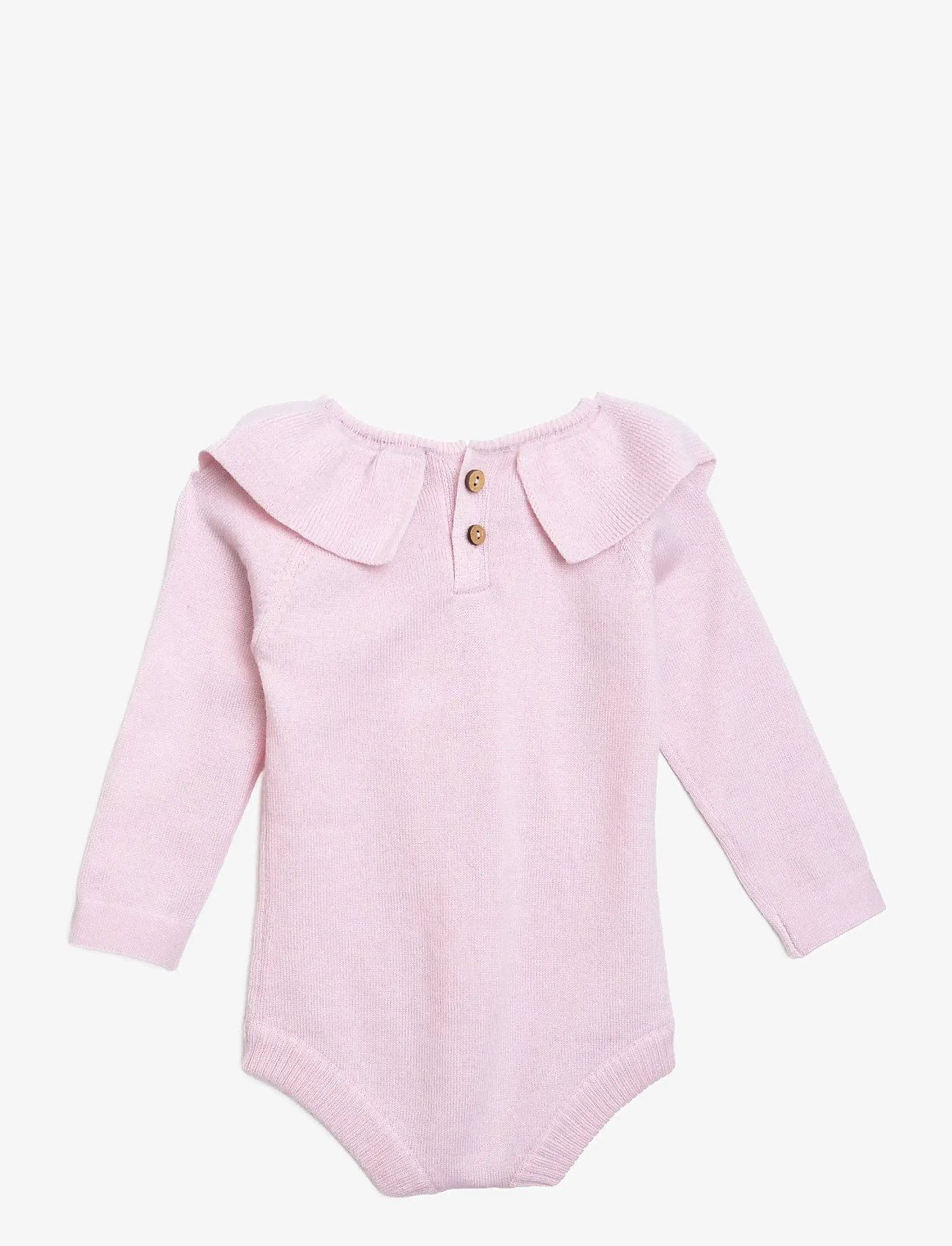 Hanevild - Laura romper, merino wool - långärmade bodies - pink merinowool - 2