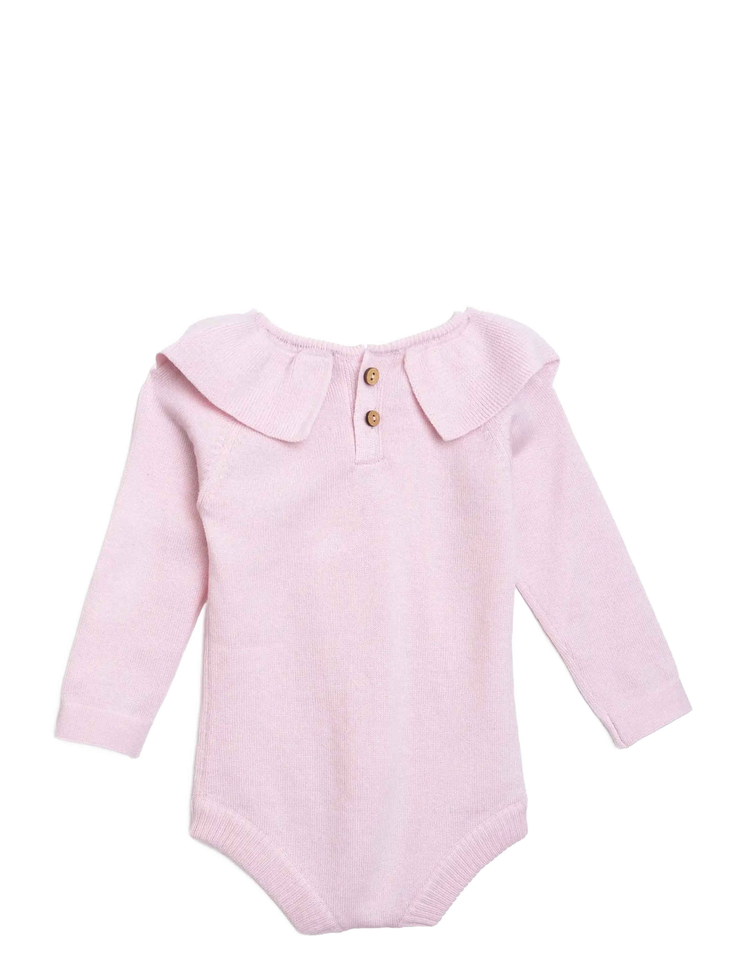 Hanevild - Laura romper, merino wool - langärmelige bodys - pink merinowool - 2