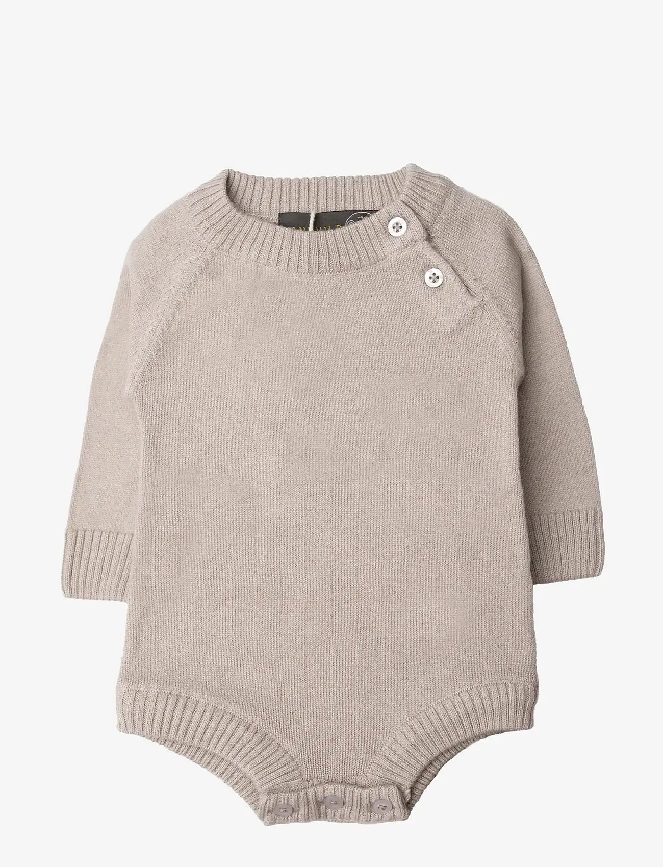 Hanevild - Martin romper - merino wool - langærmede bodyer - oatmeal - 1