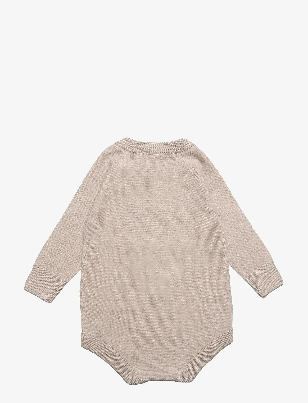 Hanevild - Martin romper - merino wool - langærmede bodyer - oatmeal - 2