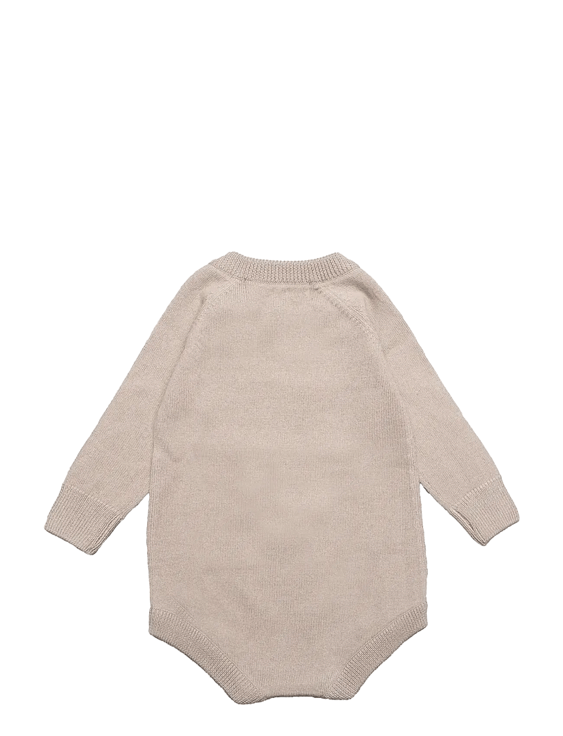 Hanevild - Martin romper - merino wool - langærmede bodyer - oatmeal - 2