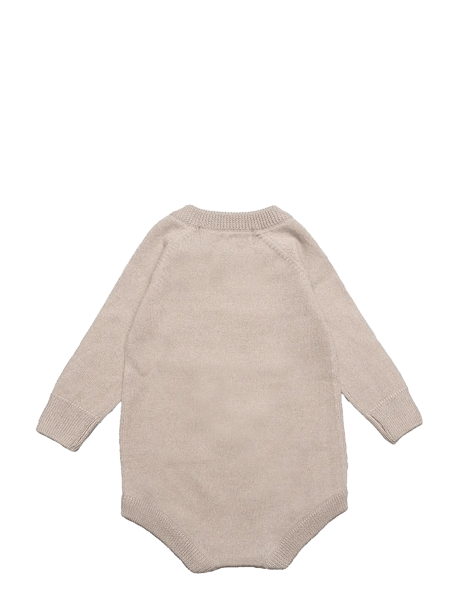 Hanevild - Martin romper - merino wool - pikkade varrukatega bodid - oatmeal - 2