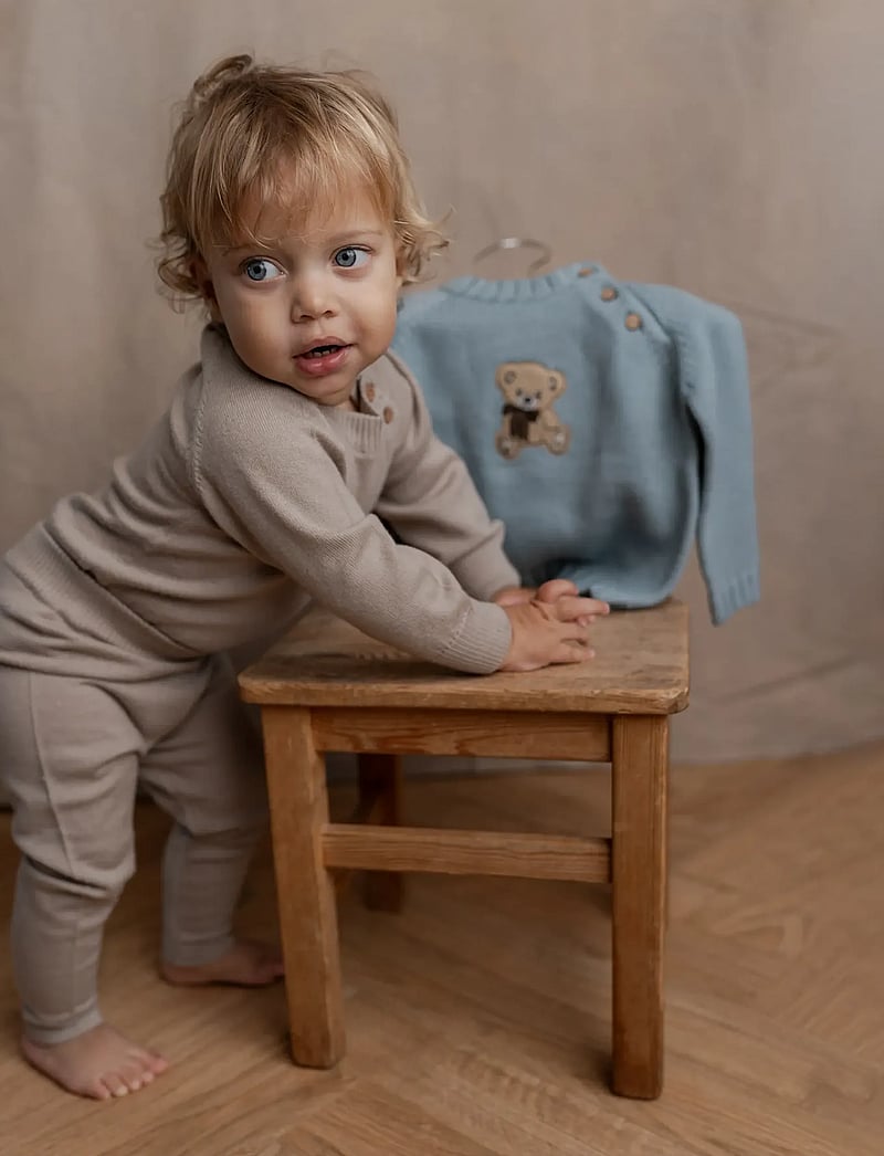Hanevild - Martin romper - merino wool - langærmede bodyer - oatmeal - 3