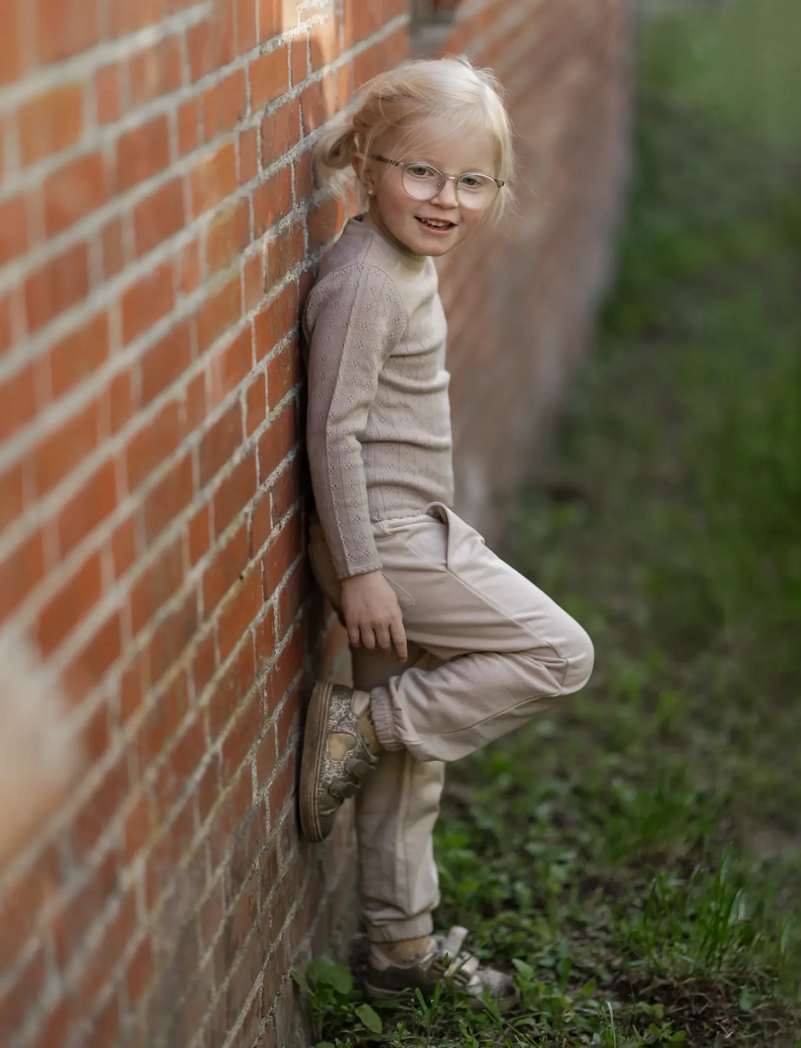 Hanevild Thin merino wool pointelle sweater - Yläosat - SAND MERINOWOOL / beige