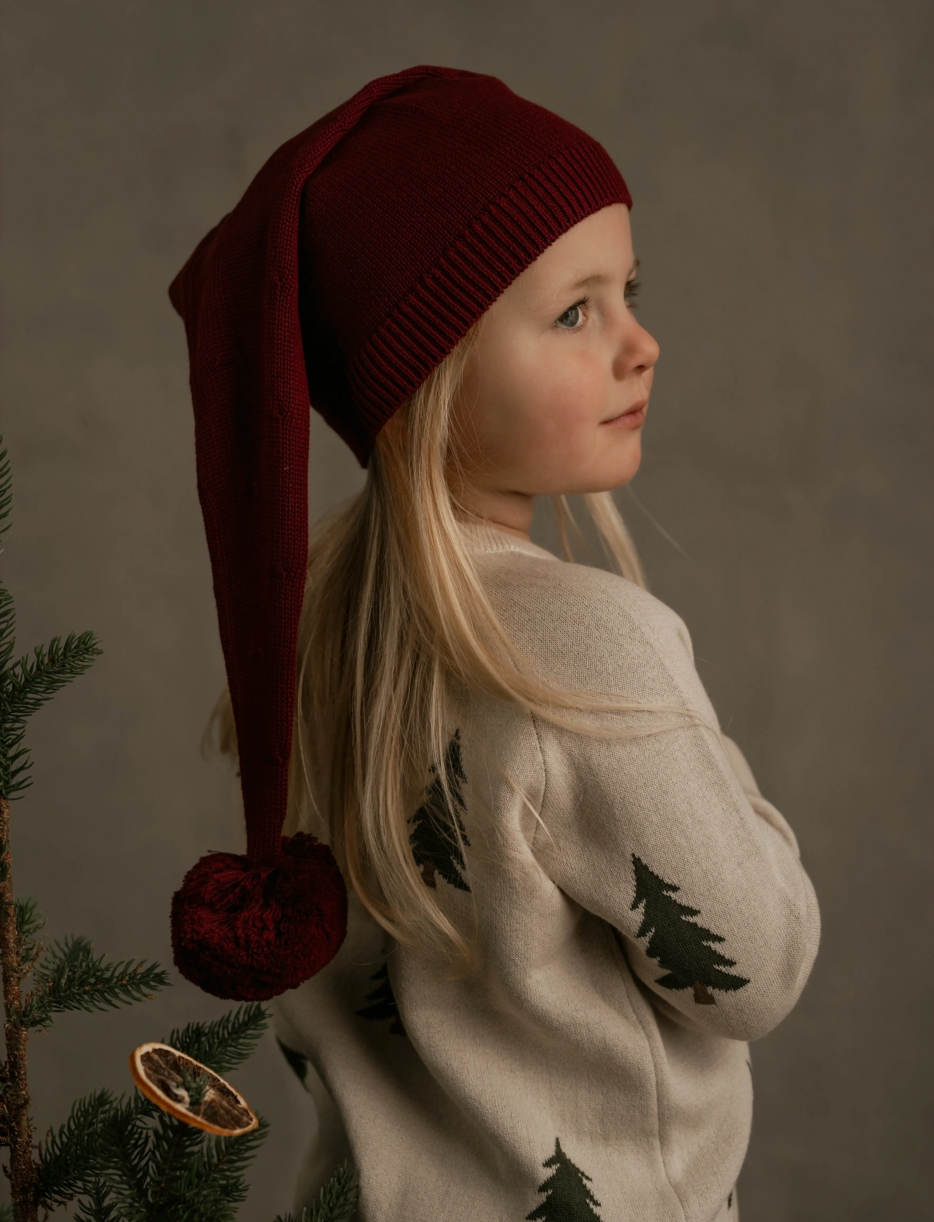 Hanevild - christmas hat - cabernet - 4