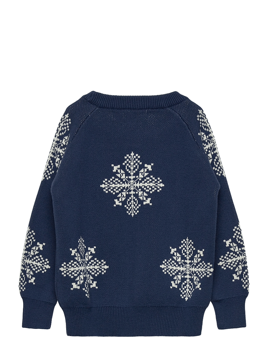Hanevild - Snowflake blouse, blue - pullover - ensign blue - 2