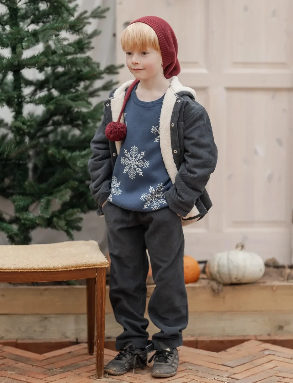 Hanevild - Snowflake blouse, blue - džemprid - ensign blue - 4